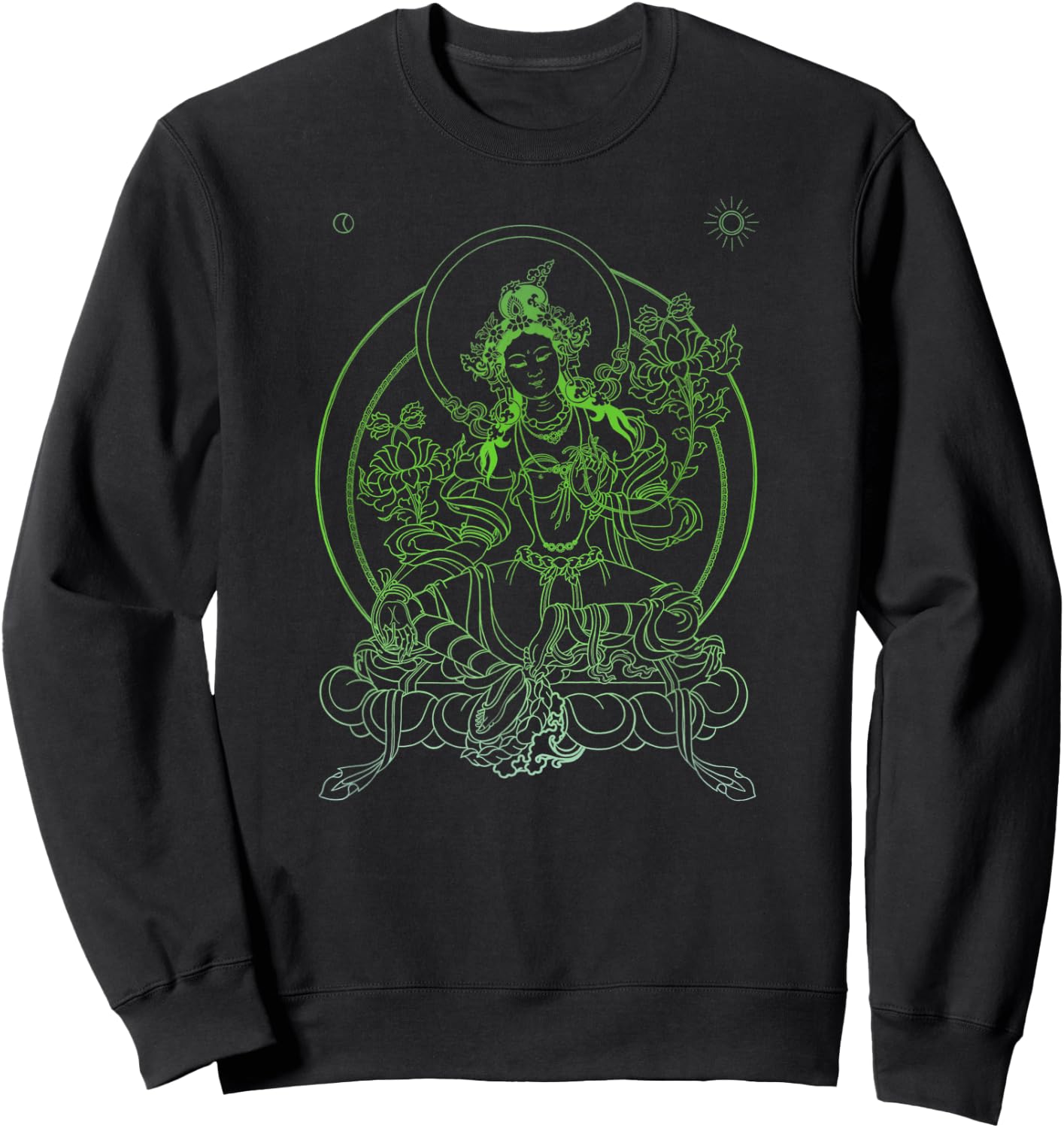 Green Tara Sweatshirt - Sweatshirt | Black