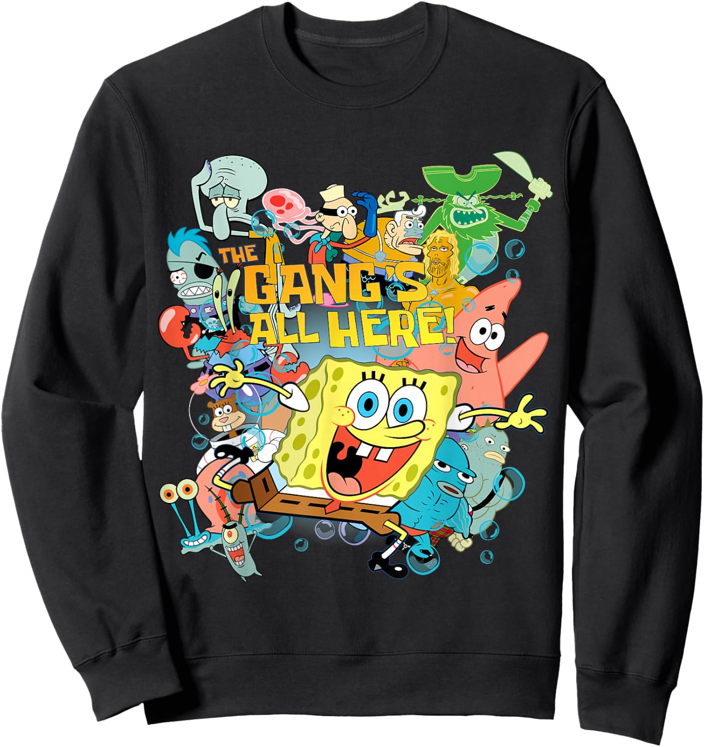 Spongebob Squarepants The Gangs All Here! Small Sweatshirt - Sweatshirt | Black