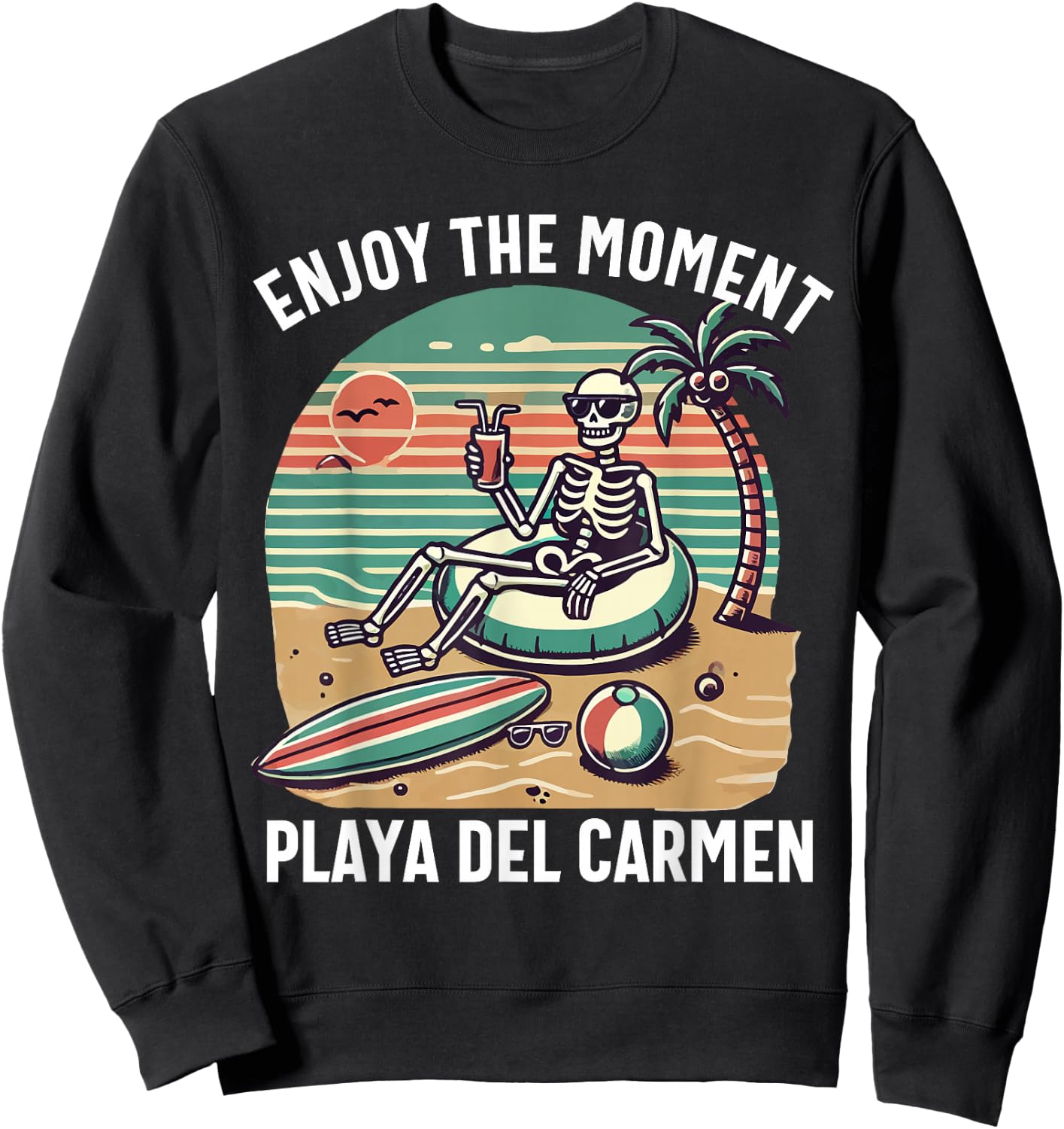 Playa Del Carmen Mexico Souvenir Mexican Vacation Men Women Sweatshirt - Sweatshirt | Black