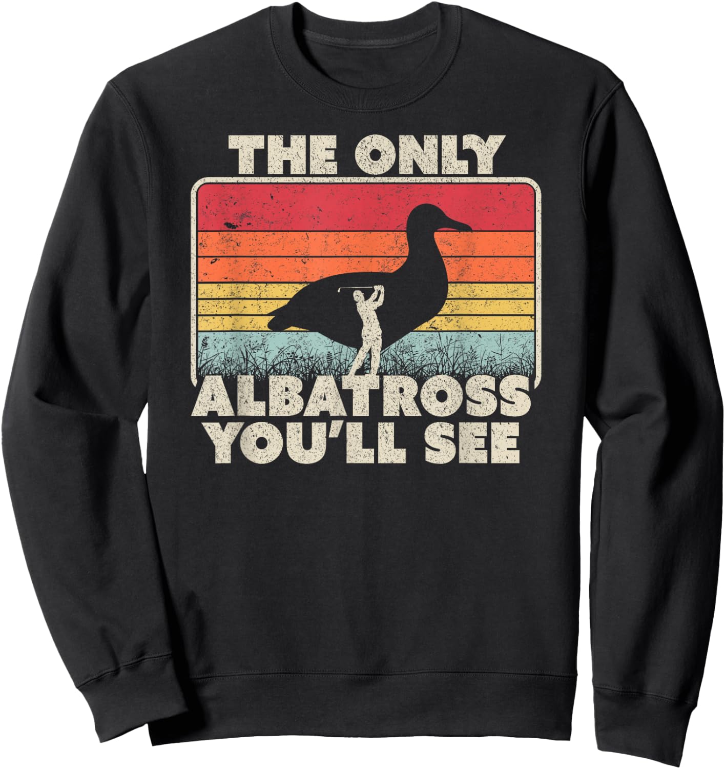 Golf Albatros Albatross Shirt Vintage Sweatshirt - Sweatshirt | Black