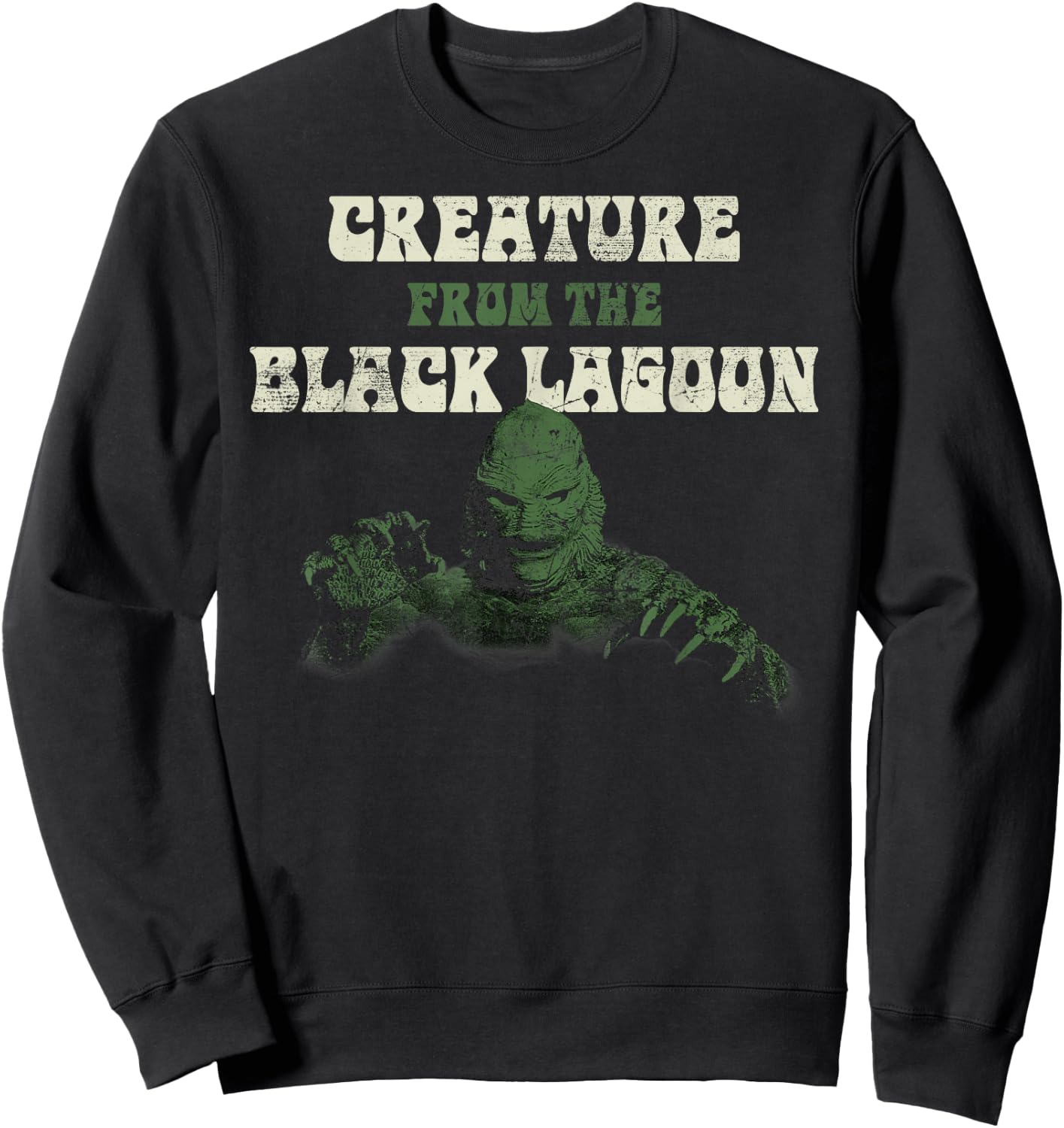 Universal Monsters From The Black Lagoon Dark Portrait Sweatshirt - Sweatshirt | Black
