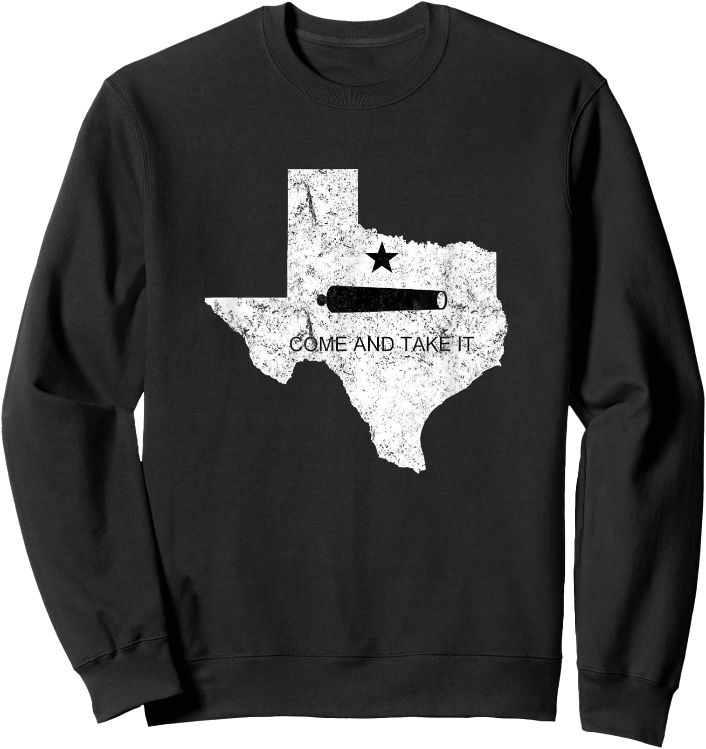 Texas Come and Take It Flag Canon 1836 State Sweatshirt - Sweatshirt | Black