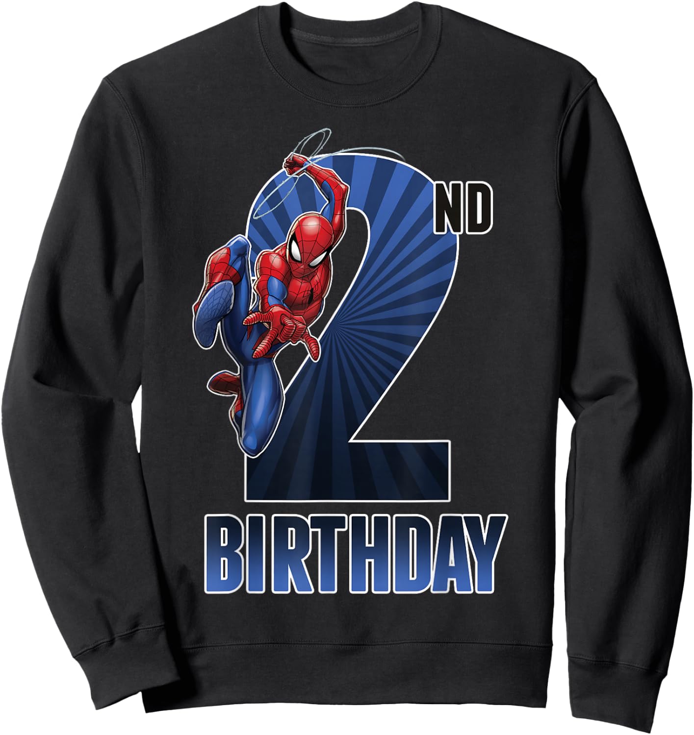 Marvel Spider-Man Swinging 2nd Birthday Graphic Sweatshirt - Sweatshirt | Black
