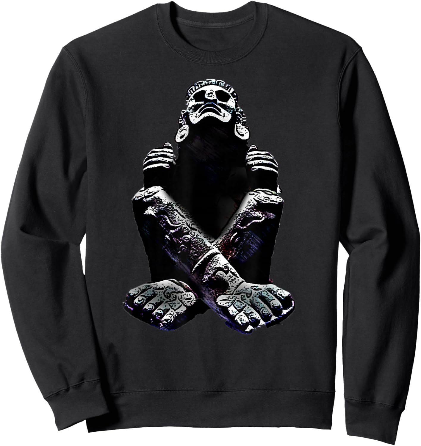 Xochipilli Aztec God Sweatshirt - Sweatshirt | Black