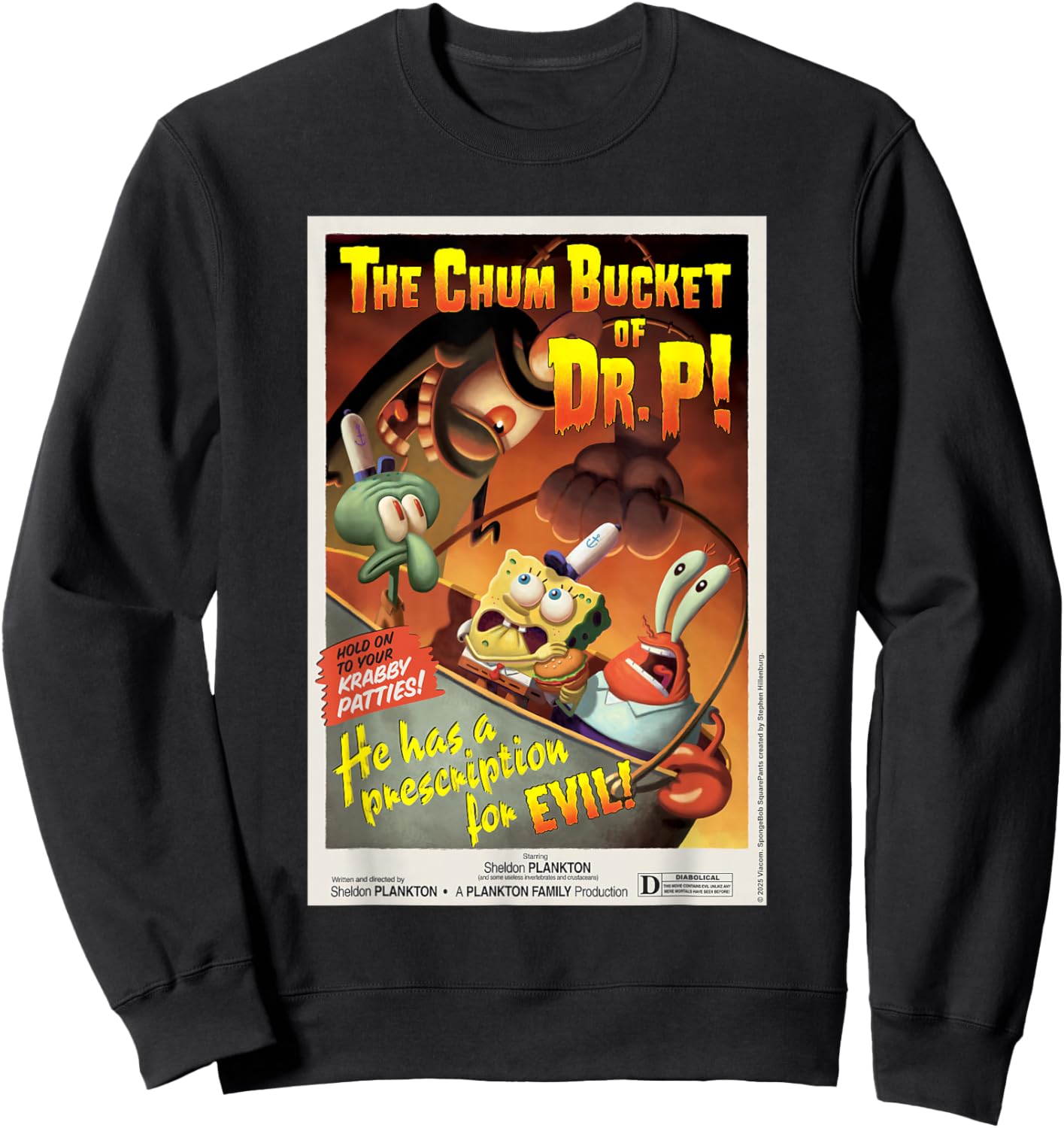 Spongebob Squarepants Doctor P Sweatshirt - Sweatshirt | Black