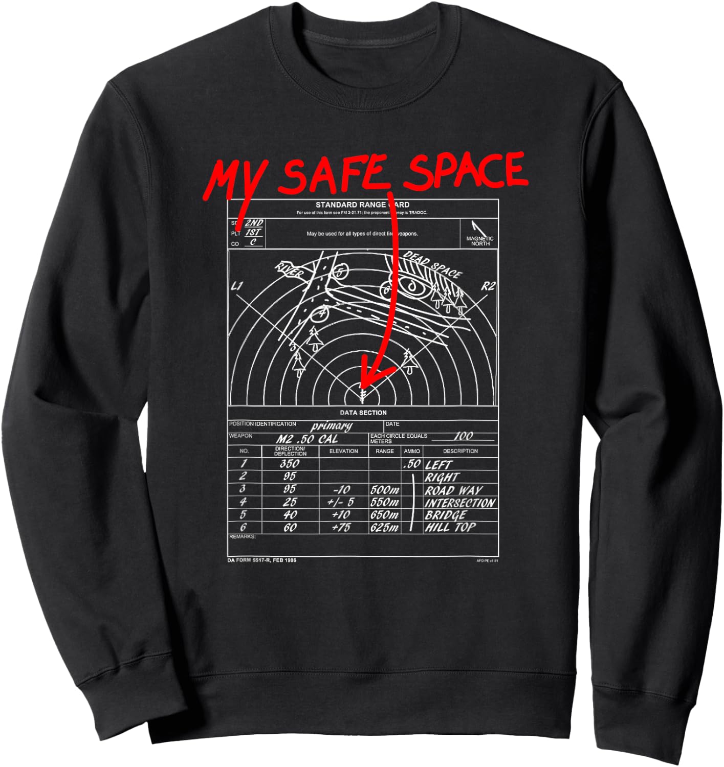 My Safe Space - Range Card Shirt Sweatshirt - Sweatshirt | Black
