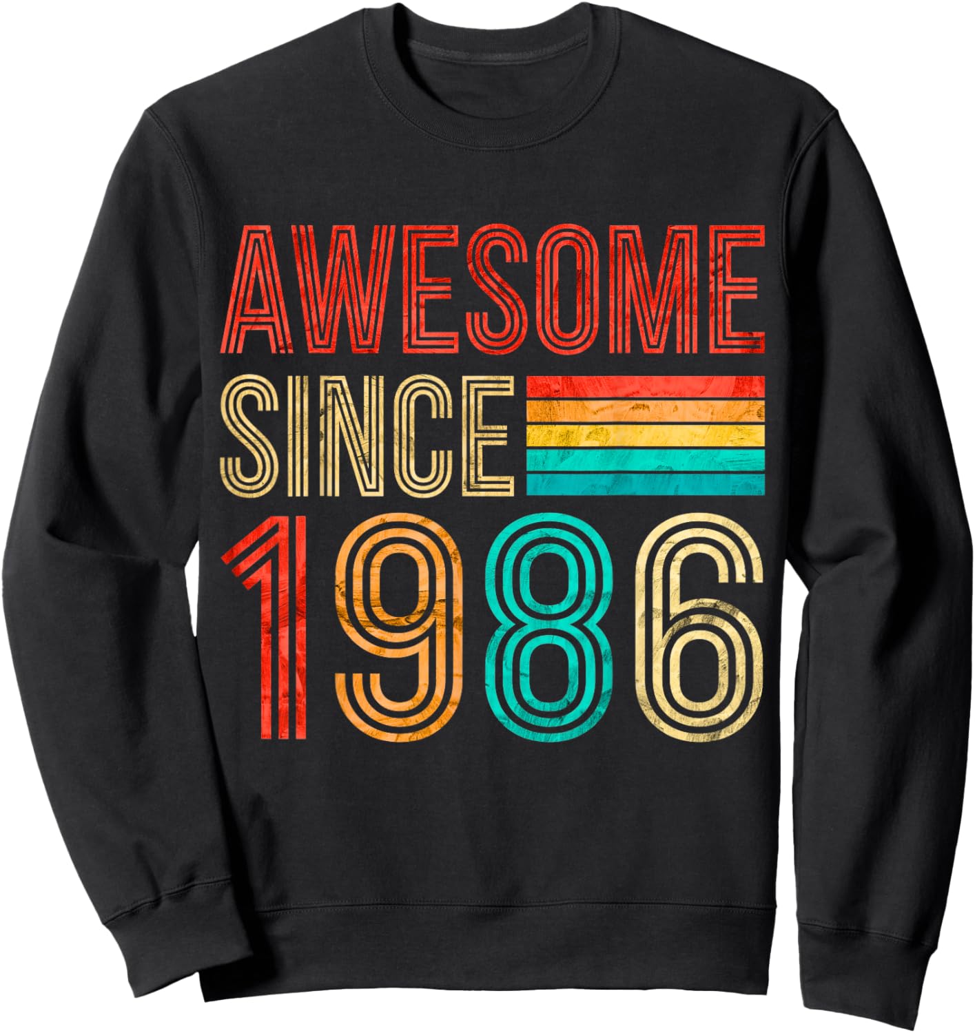 40 Birthday Men 40yr Awesome Vintage 1986 40th Birthday Sweatshirt - Sweatshirt | Black