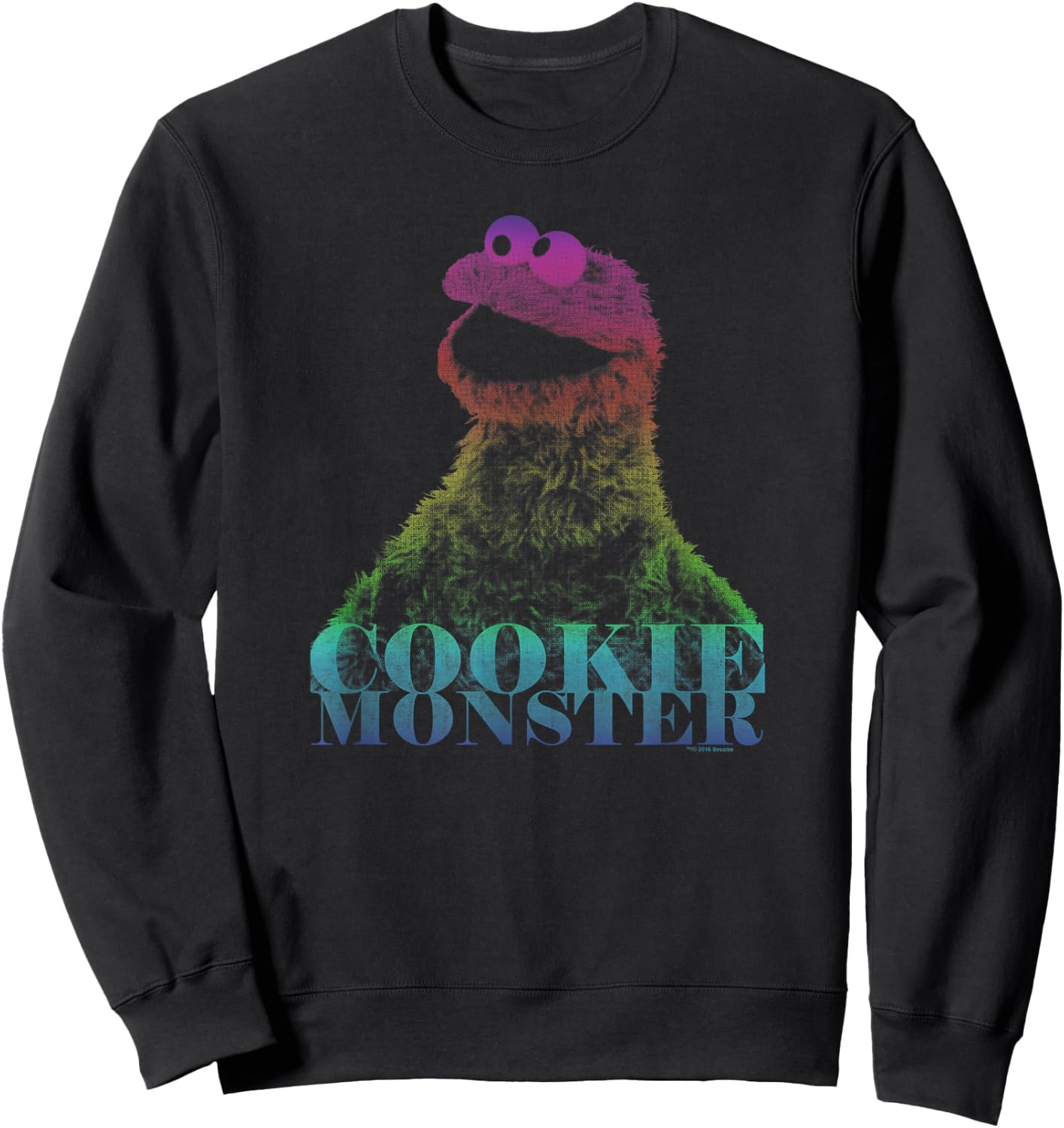 Sesame Street Cookie Monster Halftone Sweatshirt - Sweatshirt | Black