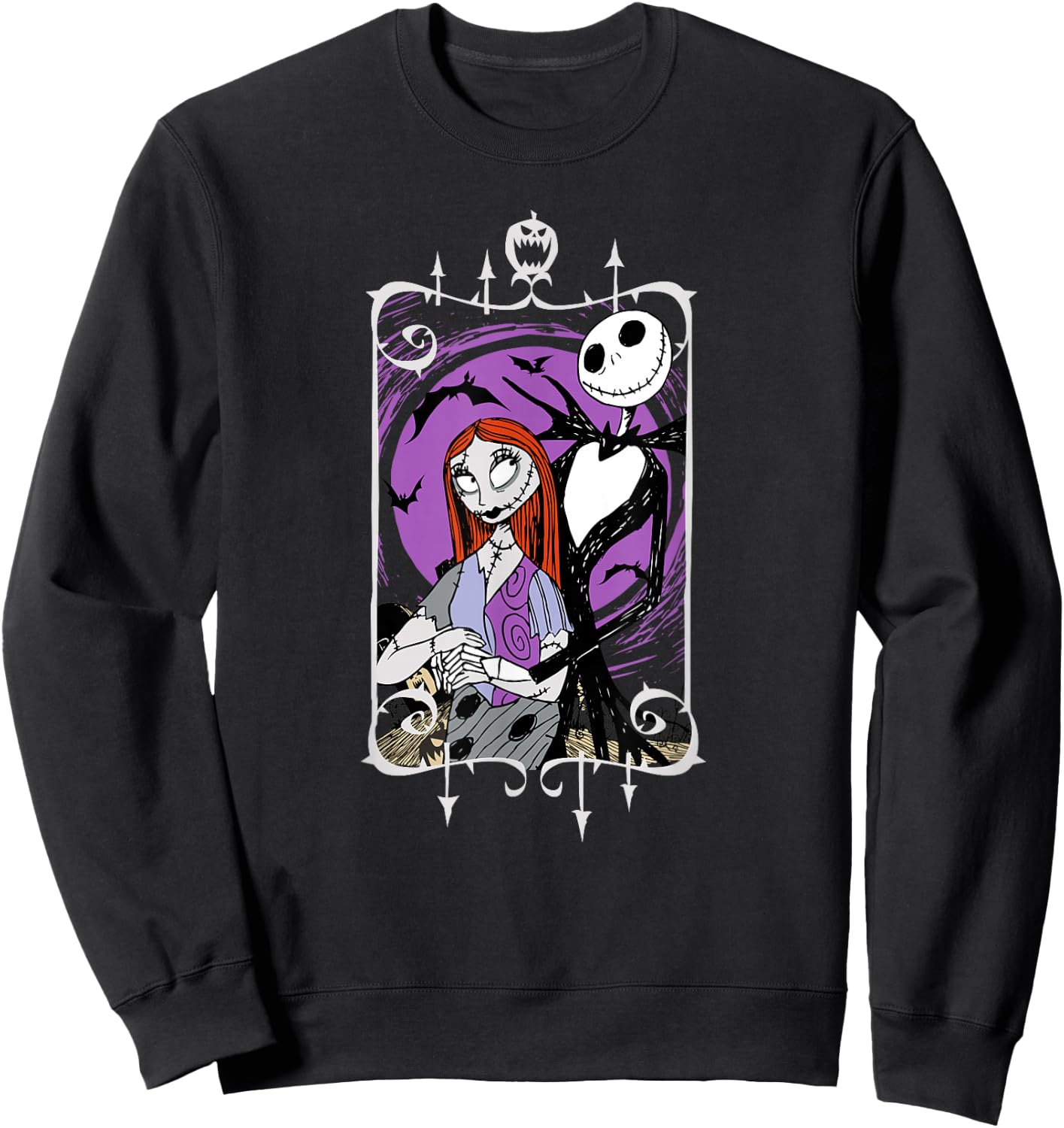 Disney - Nightmare Before Christmas Jack and Sally Sweatshirt - Sweatshirt | Black
