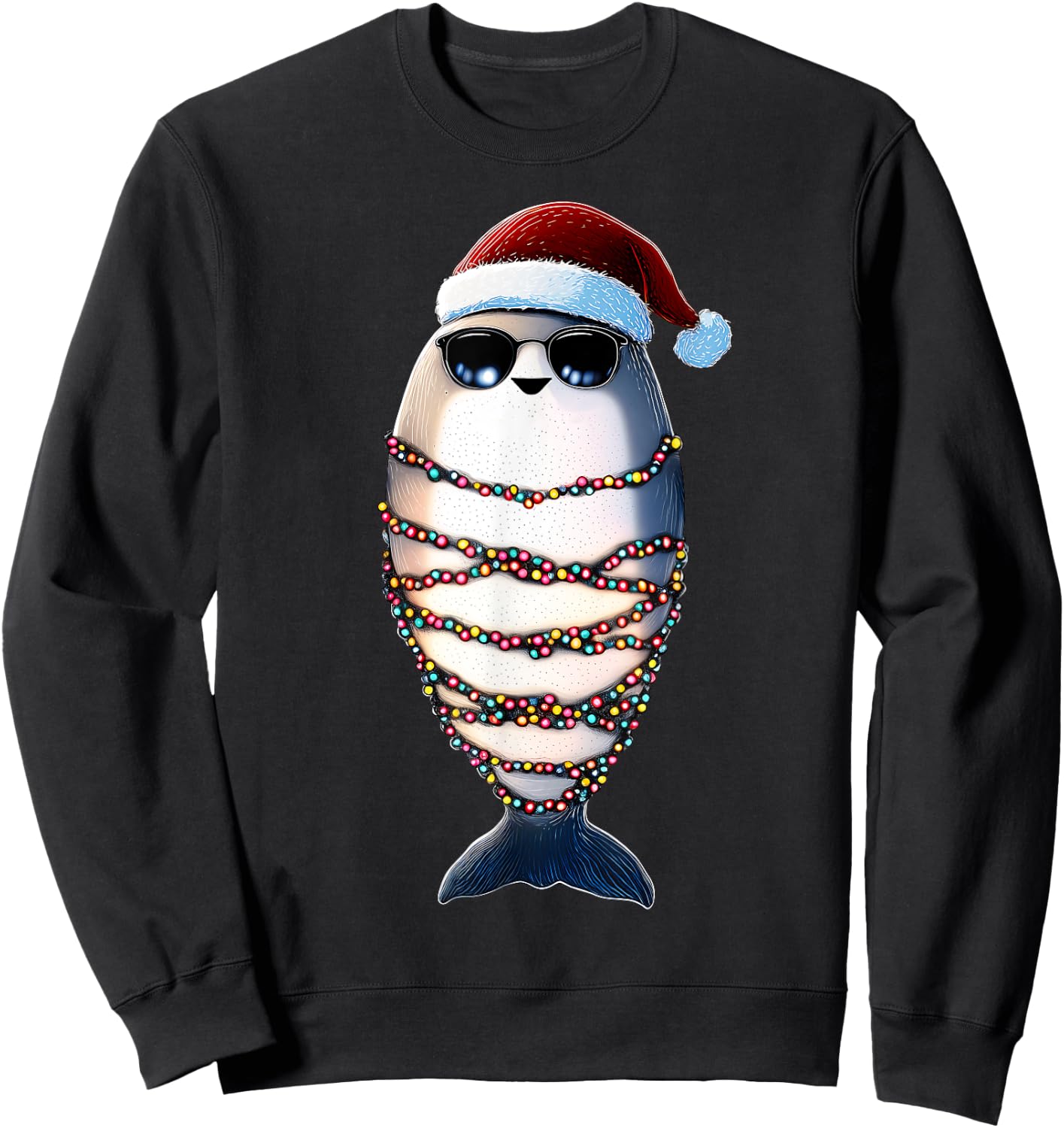 Dabbing Sacabambaspis Sunglasses Cute Christmas Xmas Sweatshirt - Sweatshirt | Black