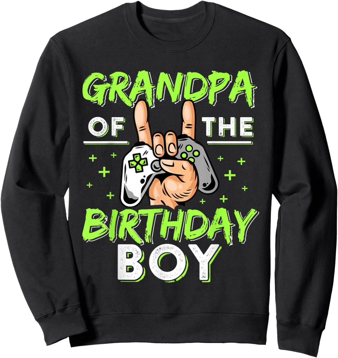 Gamer Birthday Grandpa of the Birthday Boy Video Game Kids Sweatshirt - Sweatshirt | Black