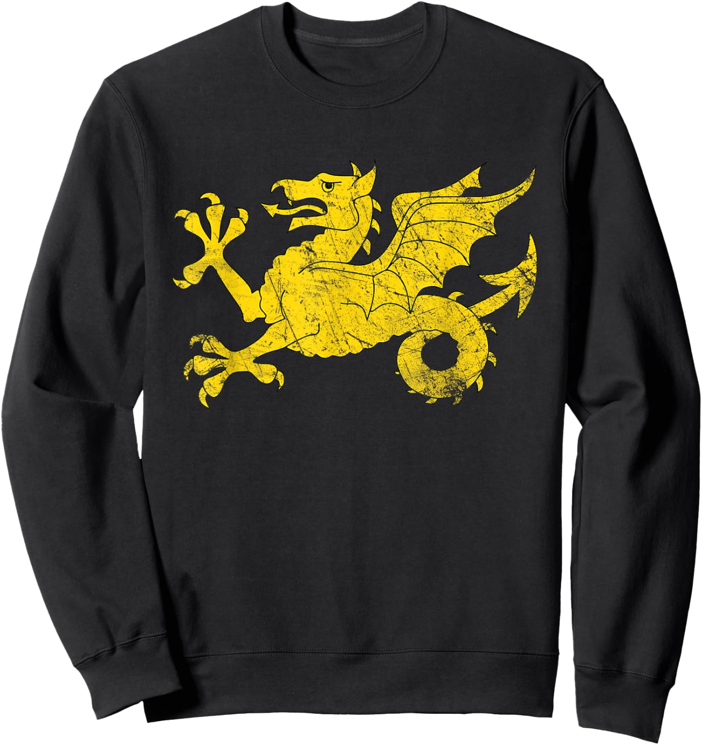 England Medieval Britain Ancient Dragon Wessex Wyvern Anglo Sweatshirt - Sweatshirt | Black
