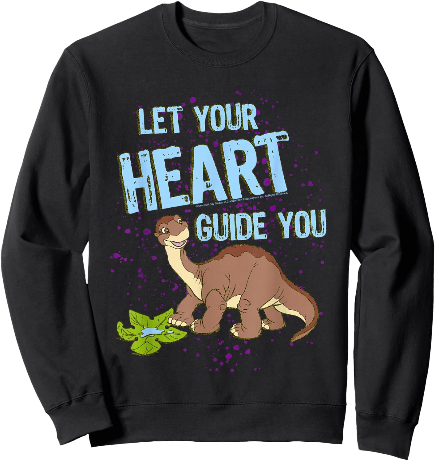 Land Before Time Littlefoot Let Your Heart Guide You Sweatshirt - Sweatshirt | Black