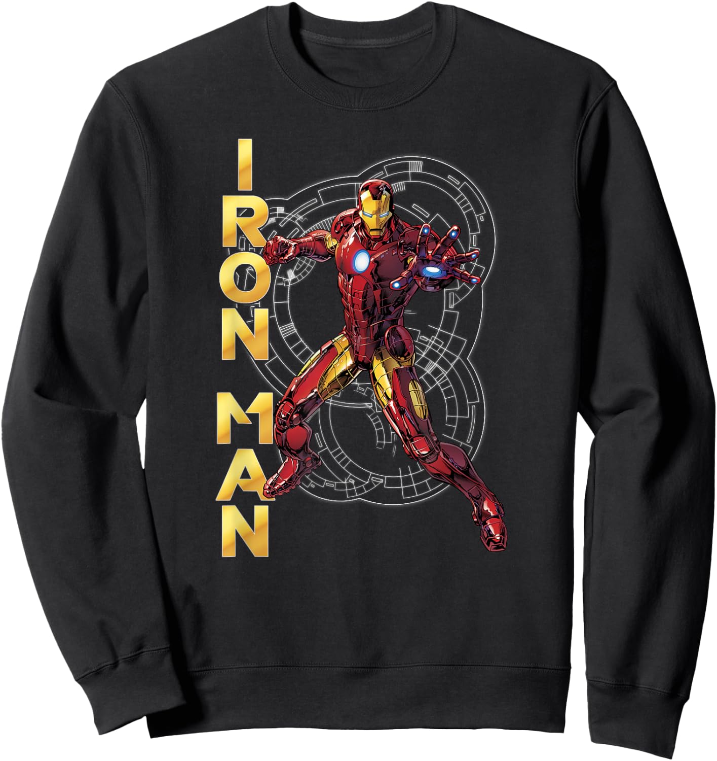 Marvel Avengers Assemble Iron Man Tech Graphic Sweatshirt - Sweatshirt | Black