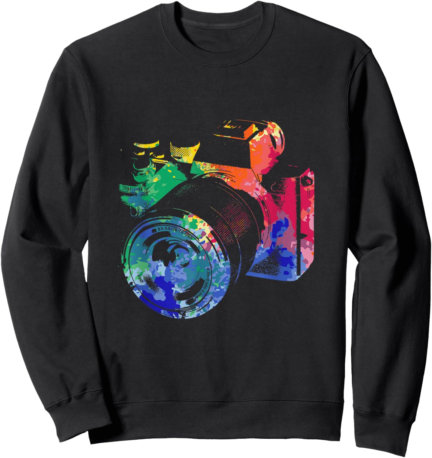 Photographer Watercolor Camera Photo Photography Sweatshirt - Sweatshirt | Black