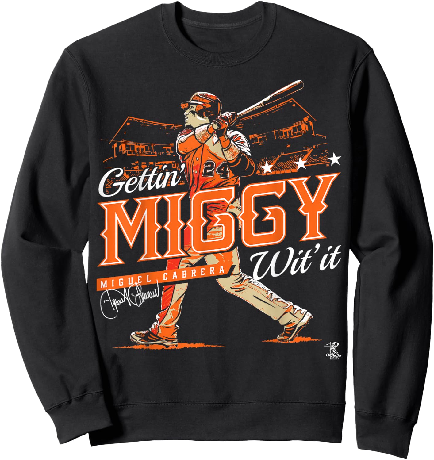 Miguel Cabrera Gettin' Miggy With It - Apparel Sweatshirt - Sweatshirt | Black