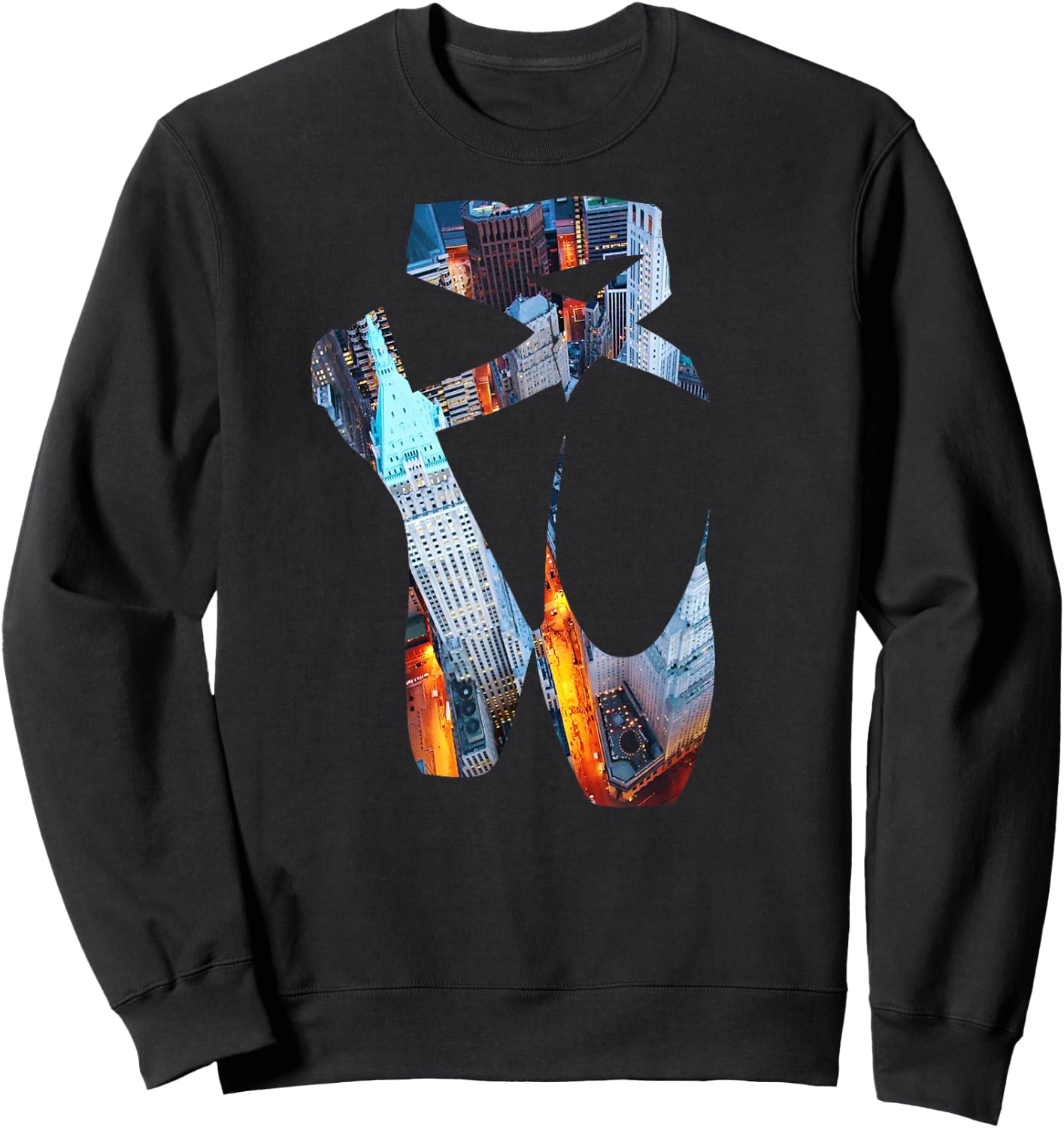 New York Ballet Pointe Shoe - Women Girls Sweatshirt - Sweatshirt | Black