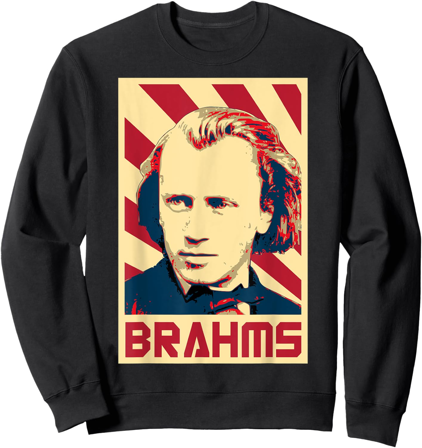 Johannes Brahms Classical Music Composer Retro Sweatshirt - Sweatshirt | Black