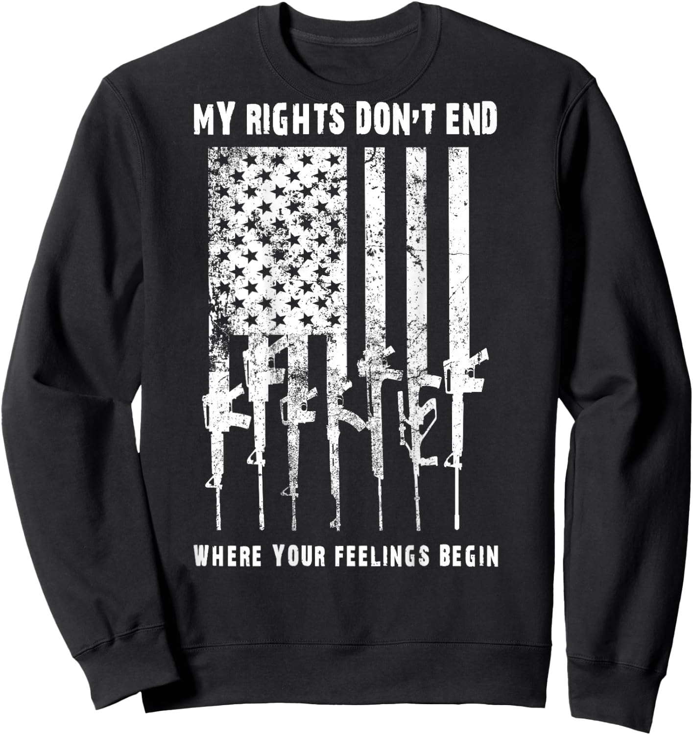 2nd Amendment Feelings America USA Patriotic Funny Sweatshirt - Sweatshirt | Black