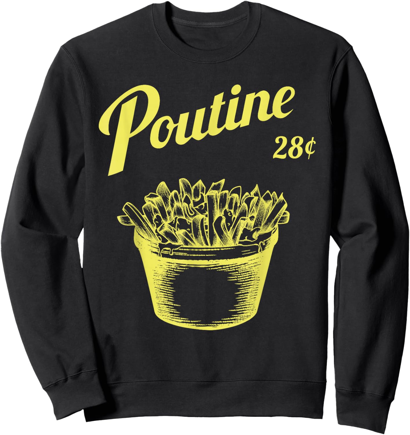 Retro Poutine - Canada - Montreal Sweatshirt - Sweatshirt | Black