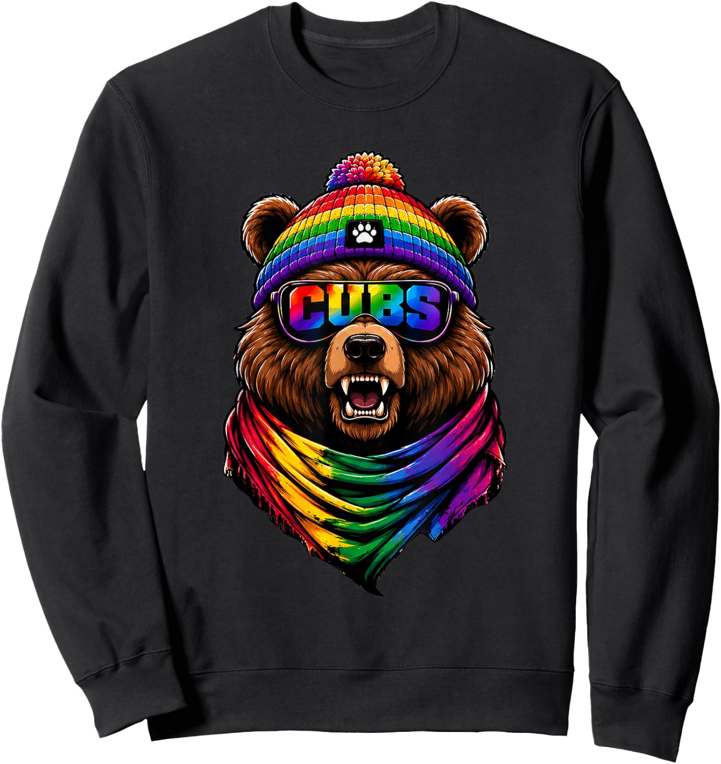 Vintage Cubs Last Name Pride Cubss Namee American Style Sweatshirt - Sweatshirt | Black