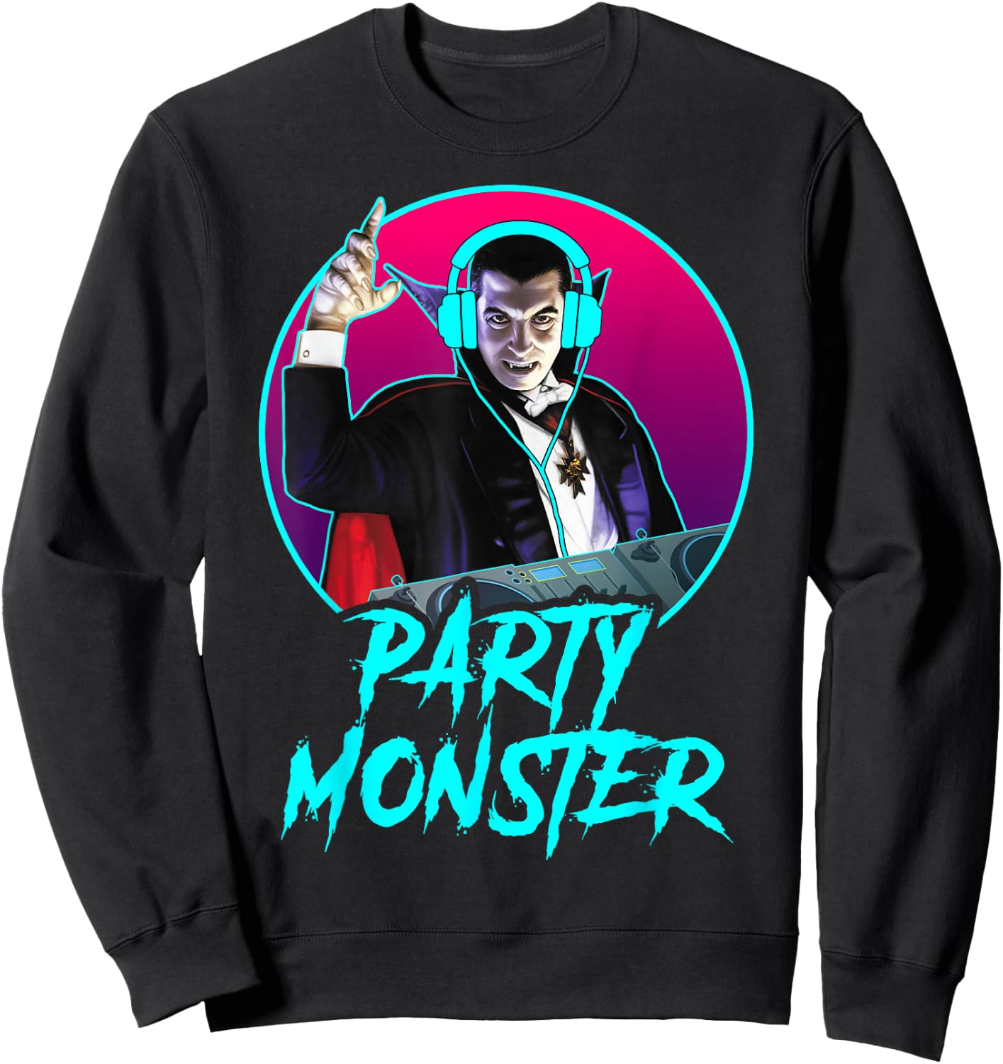 Universal Monsters Dracula Party Monster DJ Sweatshirt - Sweatshirt | Black