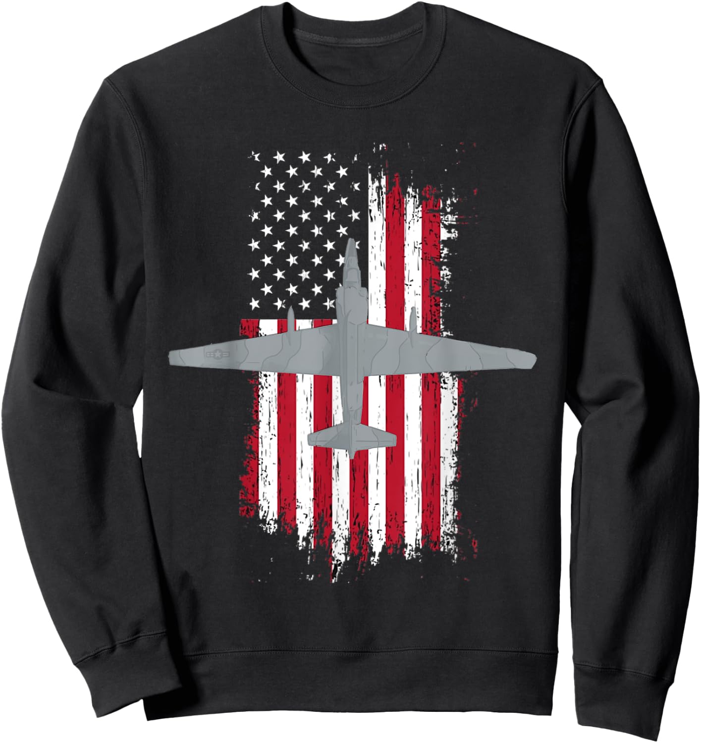U-2 Dragon Lady Spy Plane American Flag Military Shirt Sweatshirt - Sweatshirt | Black