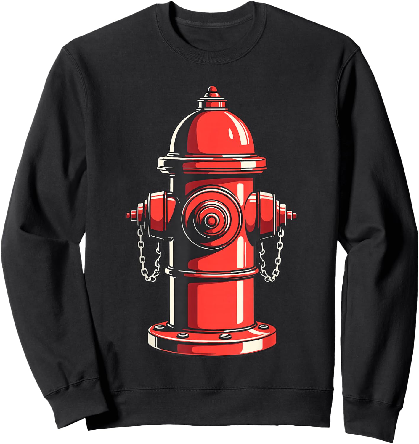 Fire Hydrant Shirt Kids Adult Men Women Fire Hydrant Costume Sweatshirt - Sweatshirt | Black
