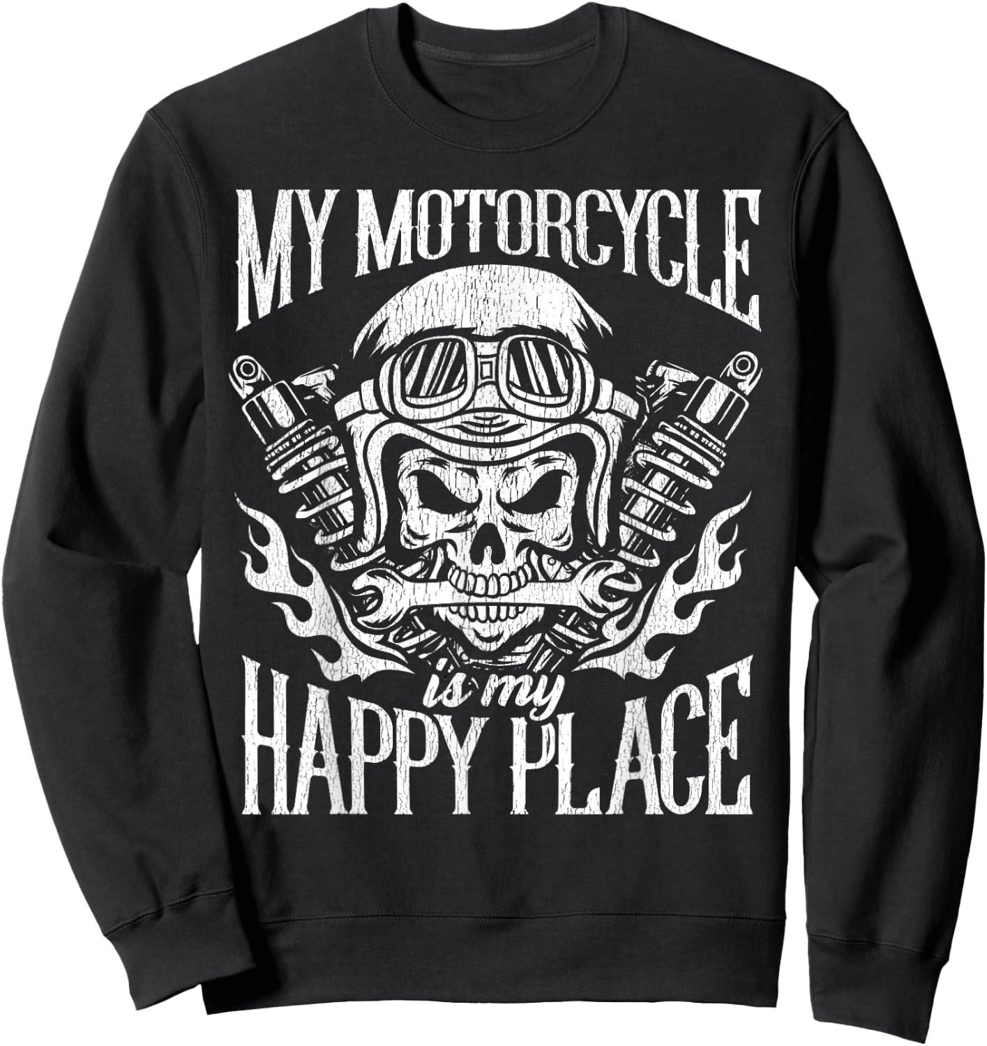 Motorcycle Funny Humor Motorcycles Biker Quotes Sayings Sweatshirt - Sweatshirt | Black