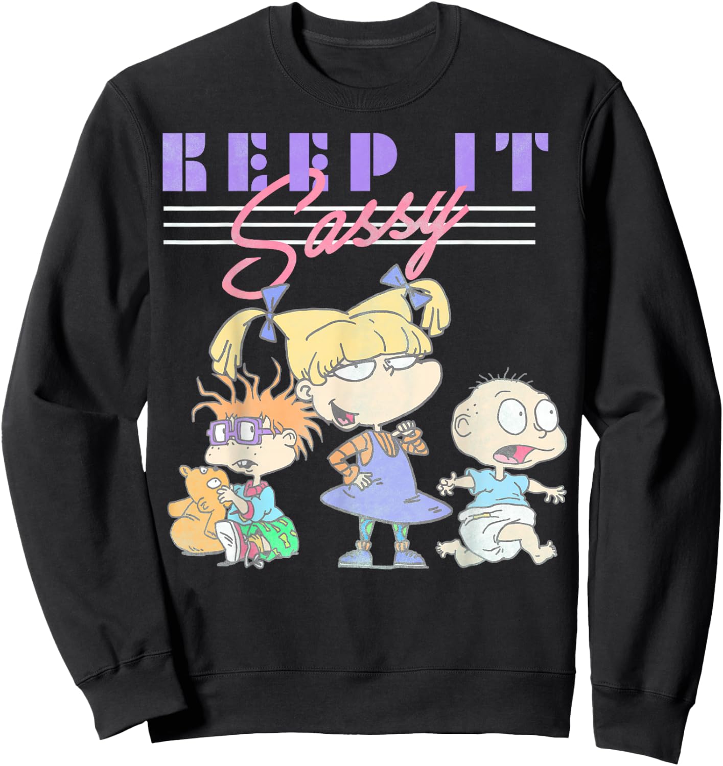 Nickelodeon Rugrats Angelica Keep It Sassy Sweatshirt - Sweatshirt | Black
