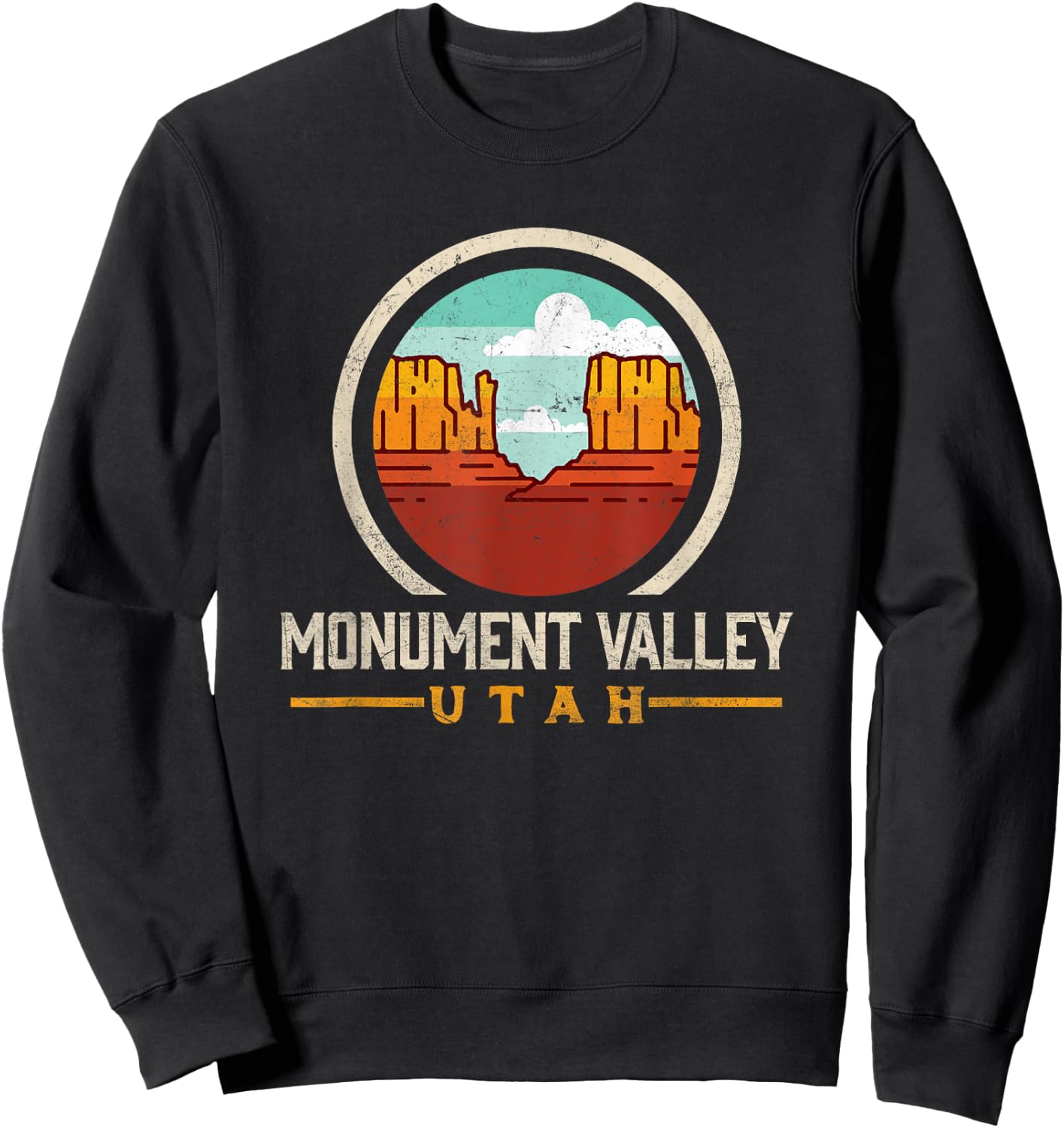 Monument Valley - Classic Vintage Seal Design Sweatshirt - Sweatshirt | Black