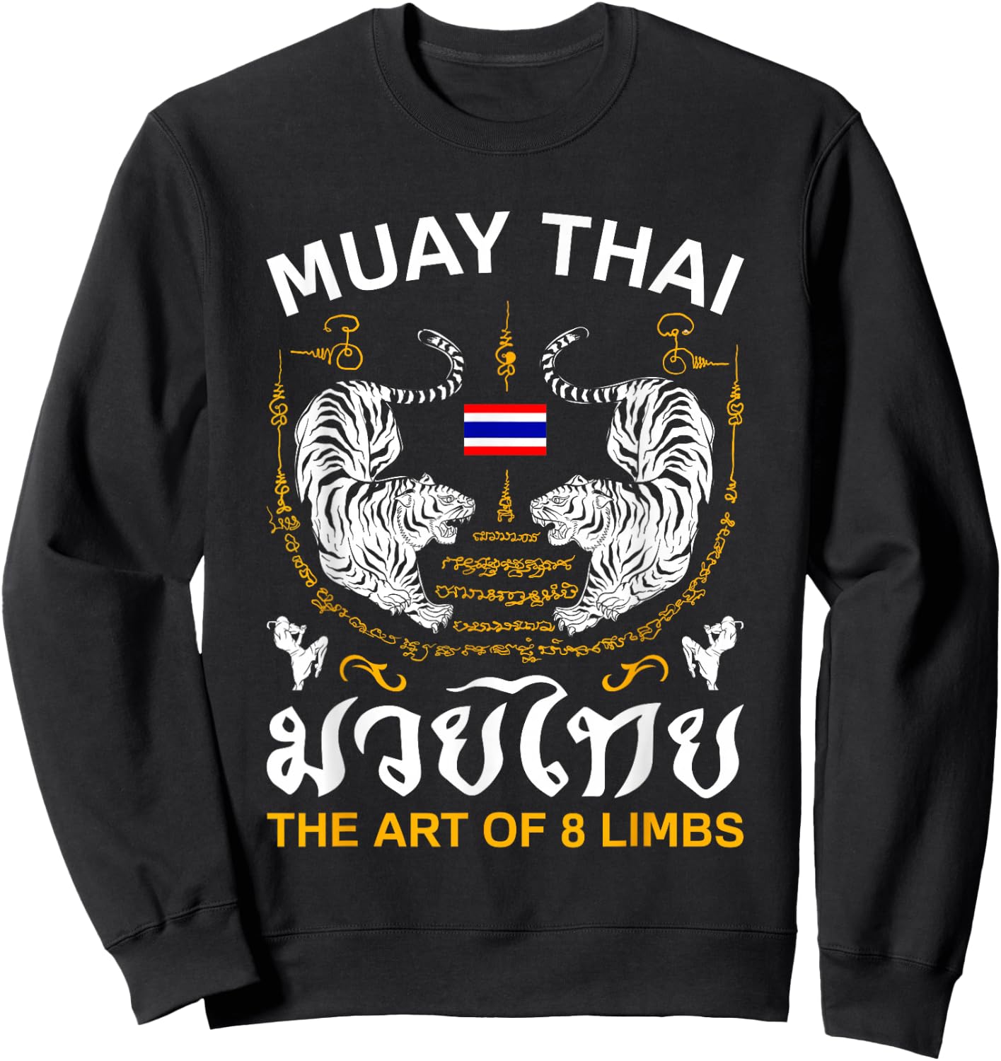 The Art of 8 Limbs Sak Yant Tiger Muay Thai Sweatshirt - Sweatshirt | Black