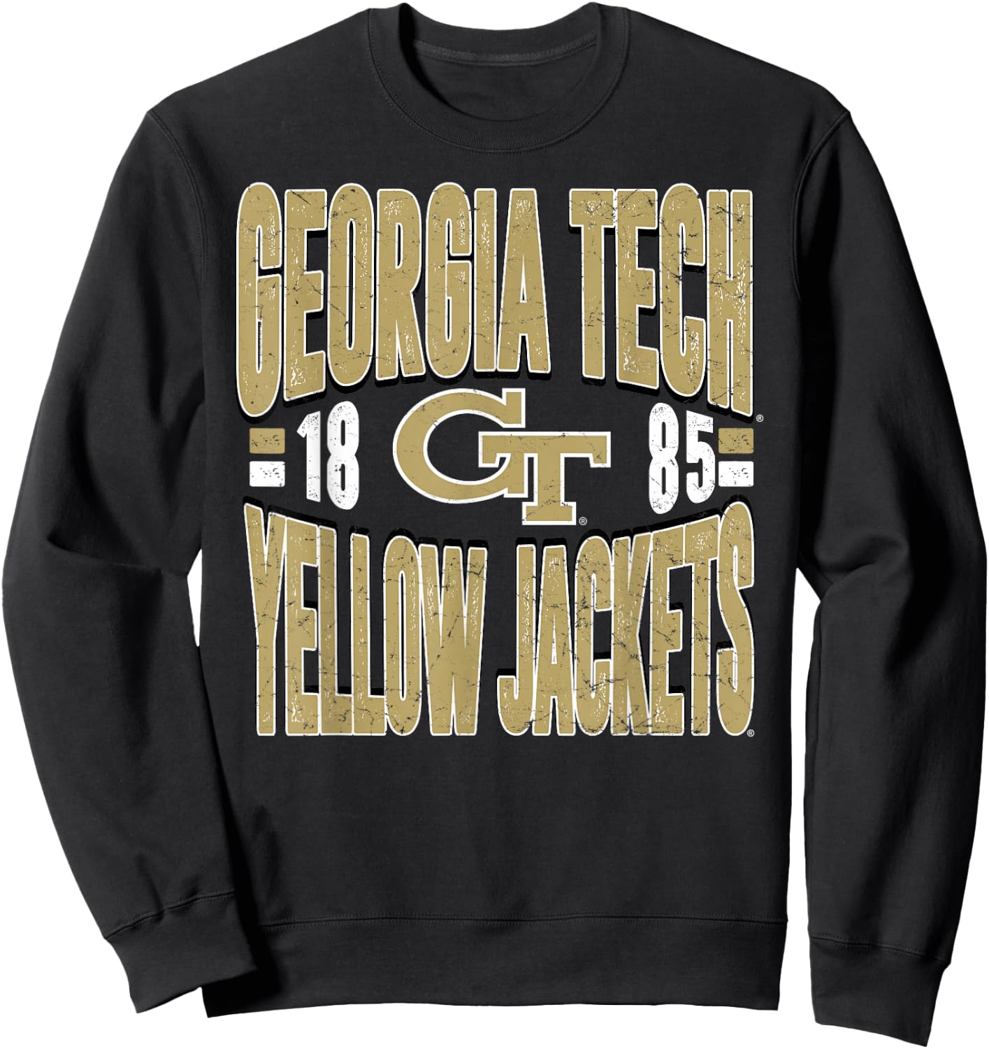 Georgia Tech Yellow Jackets Vintage 90's Retro Navy Sweatshirt - Sweatshirt | Black