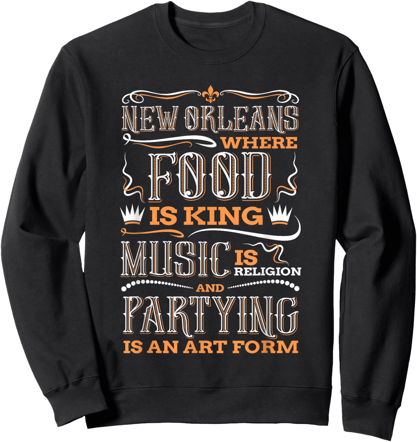 New Orleans Louisiana Vintage Souvenir Gift Sweatshirt - Sweatshirt | Black