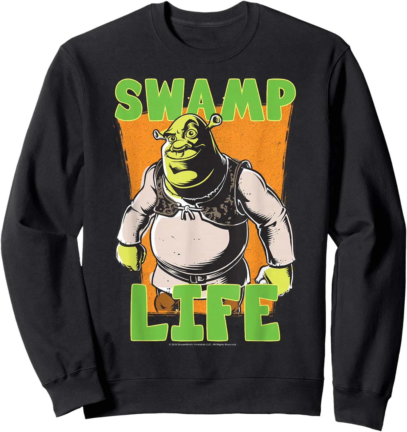 Shrek Cartoon Swamp Life Sweatshirt - Sweatshirt | Black