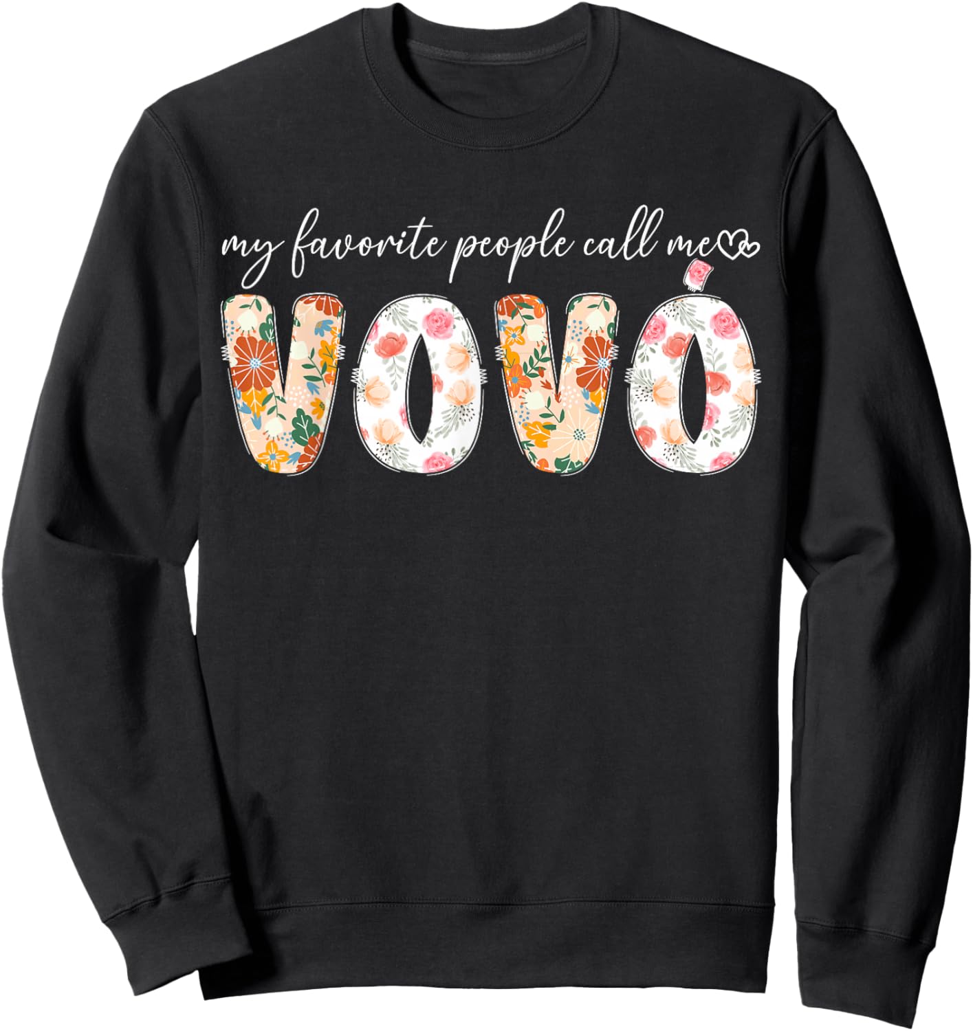Proud Vovó Grandma Vovó Grandmother Sweatshirt - Sweatshirt | Black