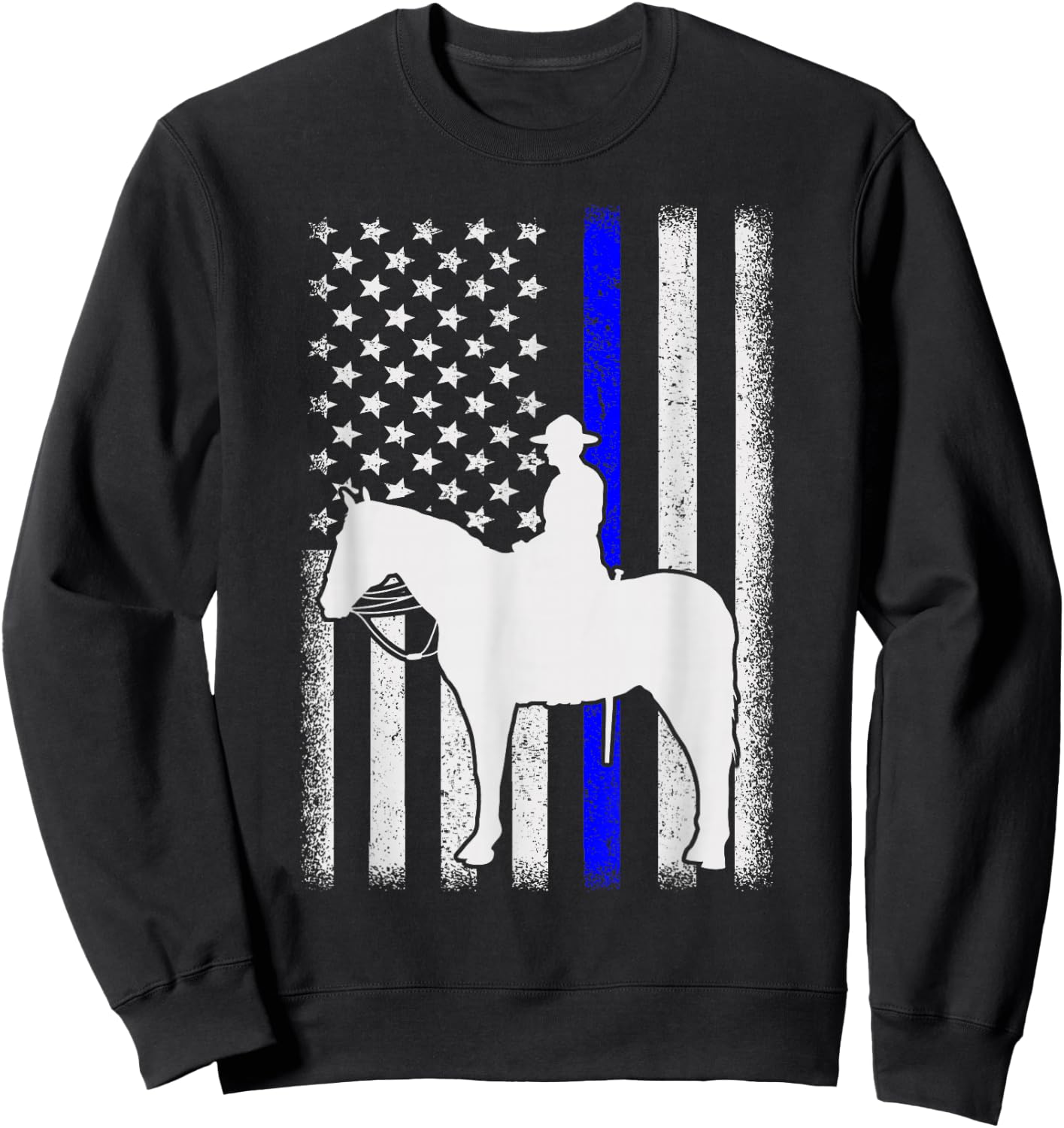 Police Officer Mounted Patrol Cops Law Enforcement Sweatshirt - Sweatshirt | Black