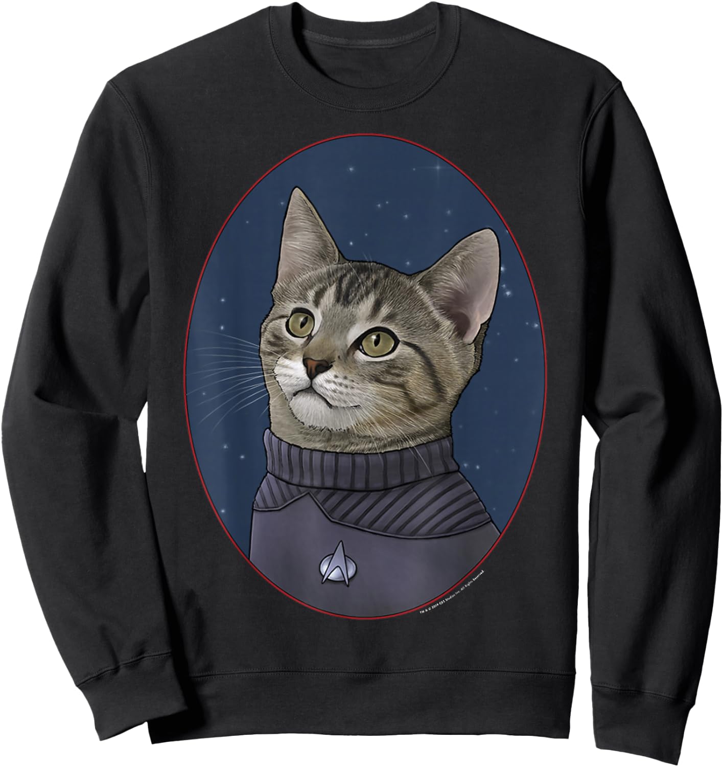 Star Trek: The Next Generation Wesley Crusher Cat Portrait Sweatshirt - Sweatshirt | Black