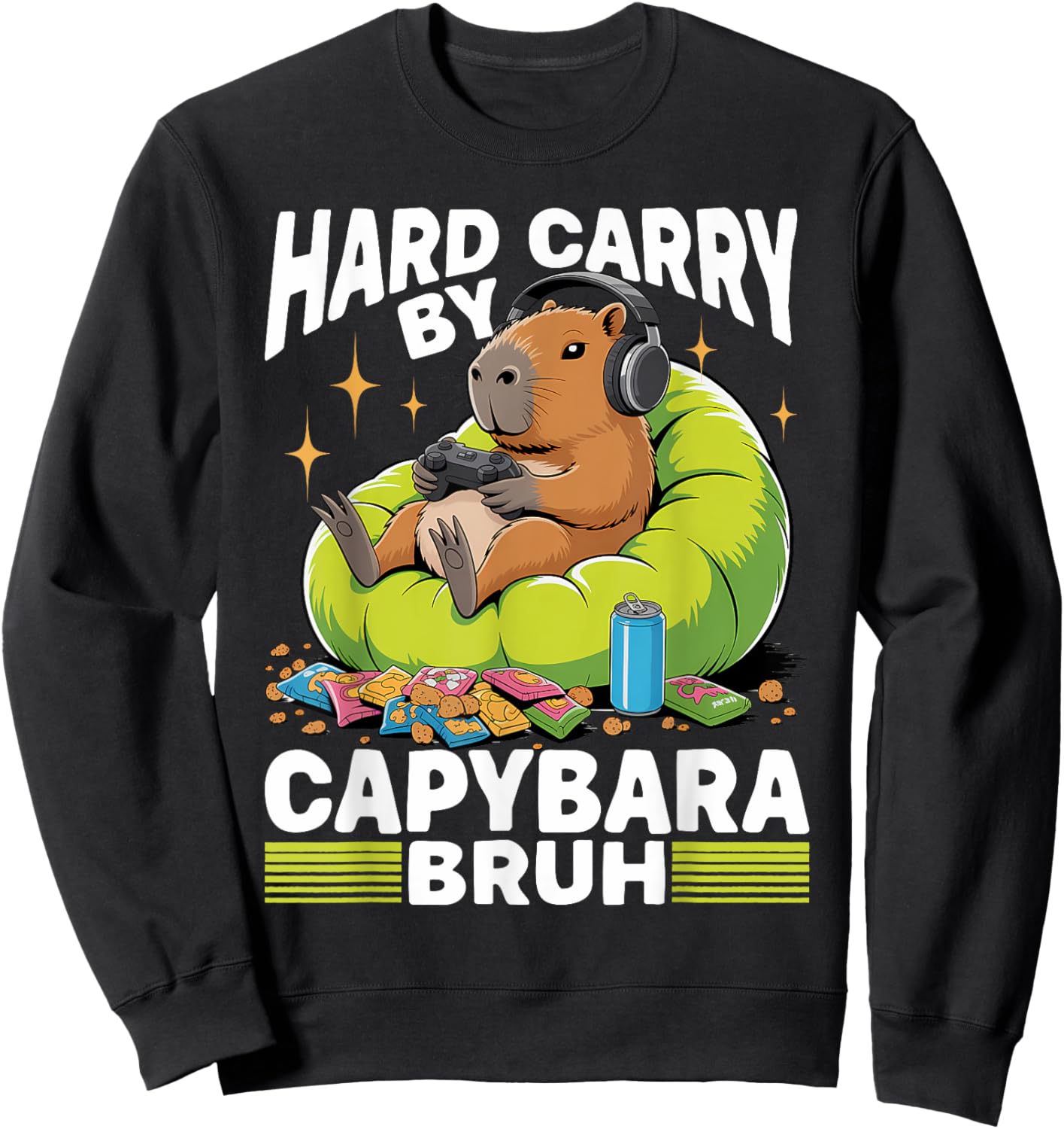 Capybara Gamer Gaming Sweatshirt - Sweatshirt | Black