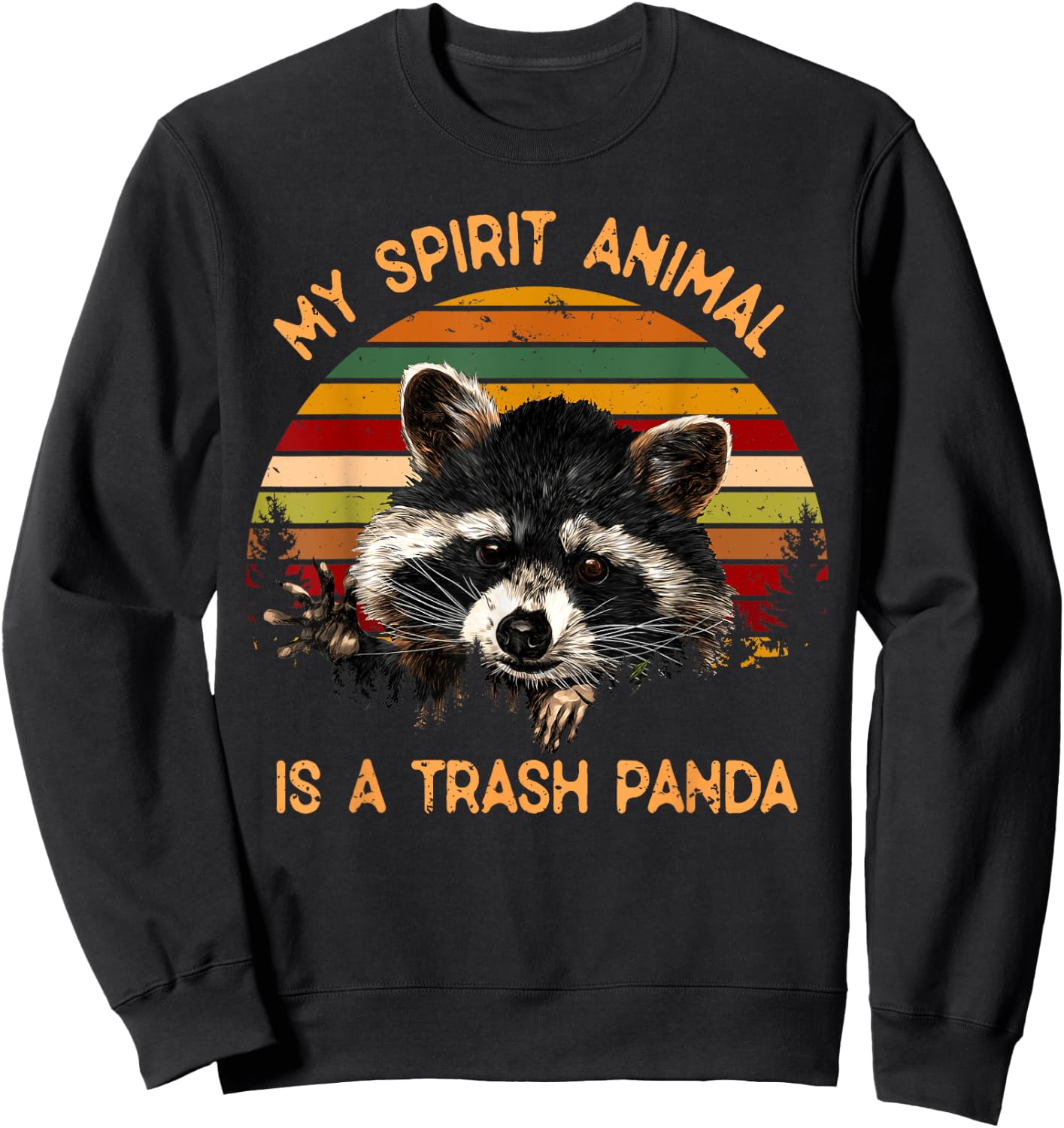 Vintage My Spirit Animal Is A Trash Panda Sweatshirt - Sweatshirt | Black