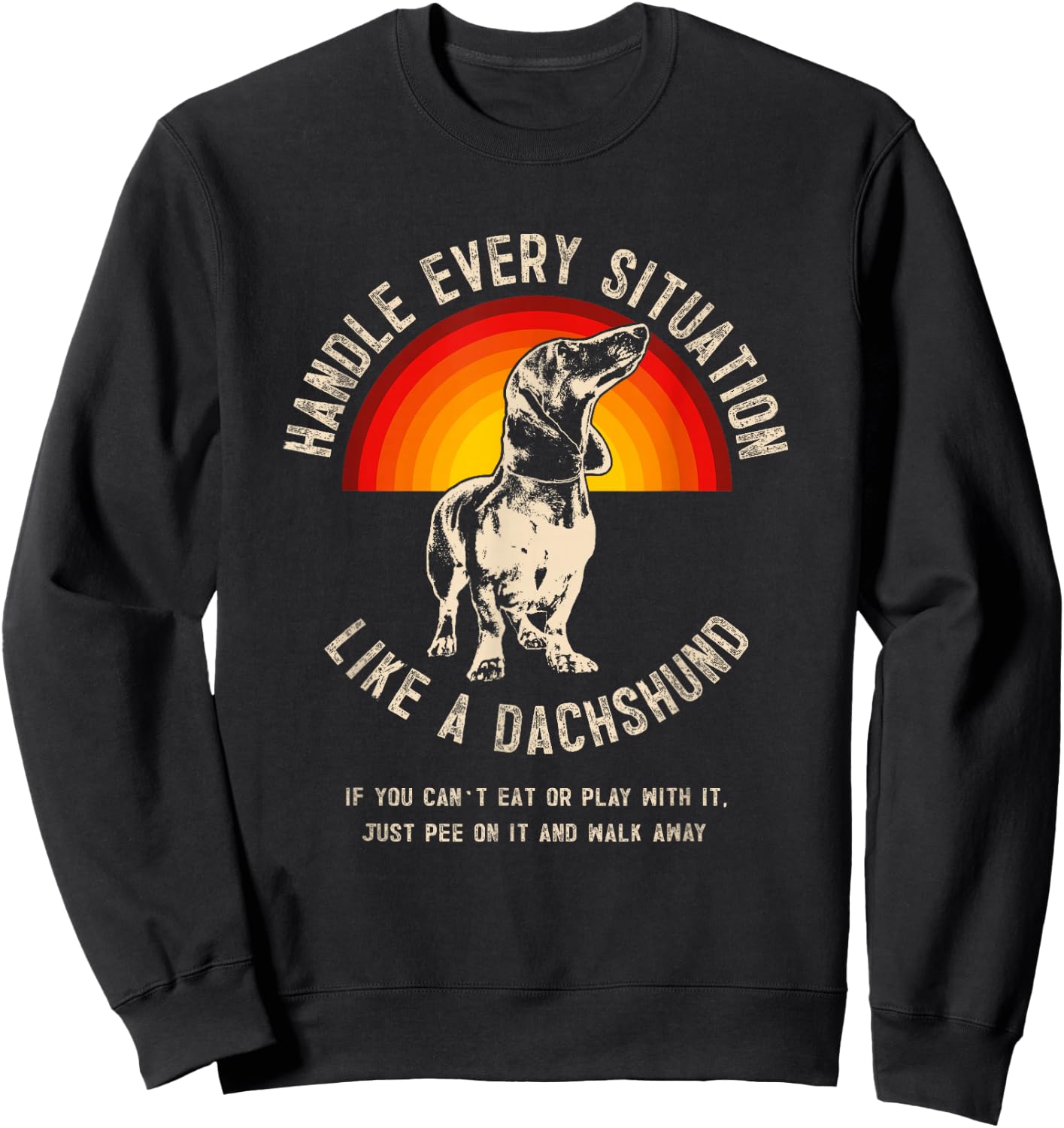 Dachshund Doxie Wiener Sausage Dog Sweatshirt - Sweatshirt | Black