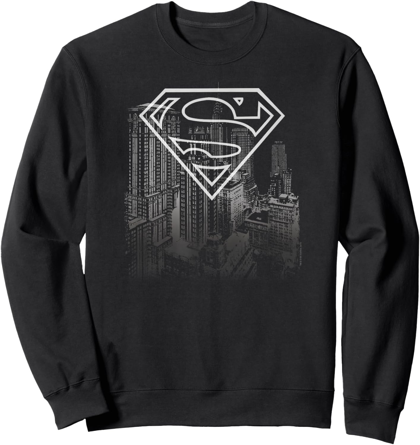 Superman Skyline Sweatshirt - Sweatshirt | Black
