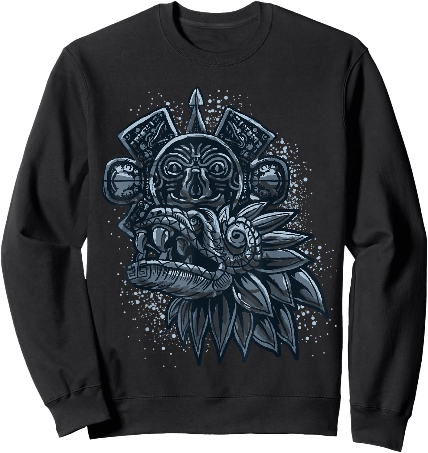 Aztec God Quetzalcoatl Cool Snake Dragon Inca Maya Gift Sweatshirt - Sweatshirt | Black
