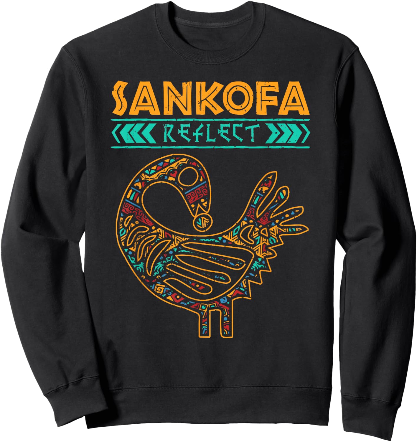 Black History Afrocentric Sankofa Tribal Design Sweatshirt - Sweatshirt | Black