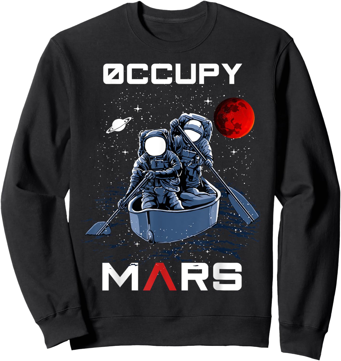 Occupy Mars Astronauts in Space for Kids, Boys Sweatshirt - Sweatshirt | Black