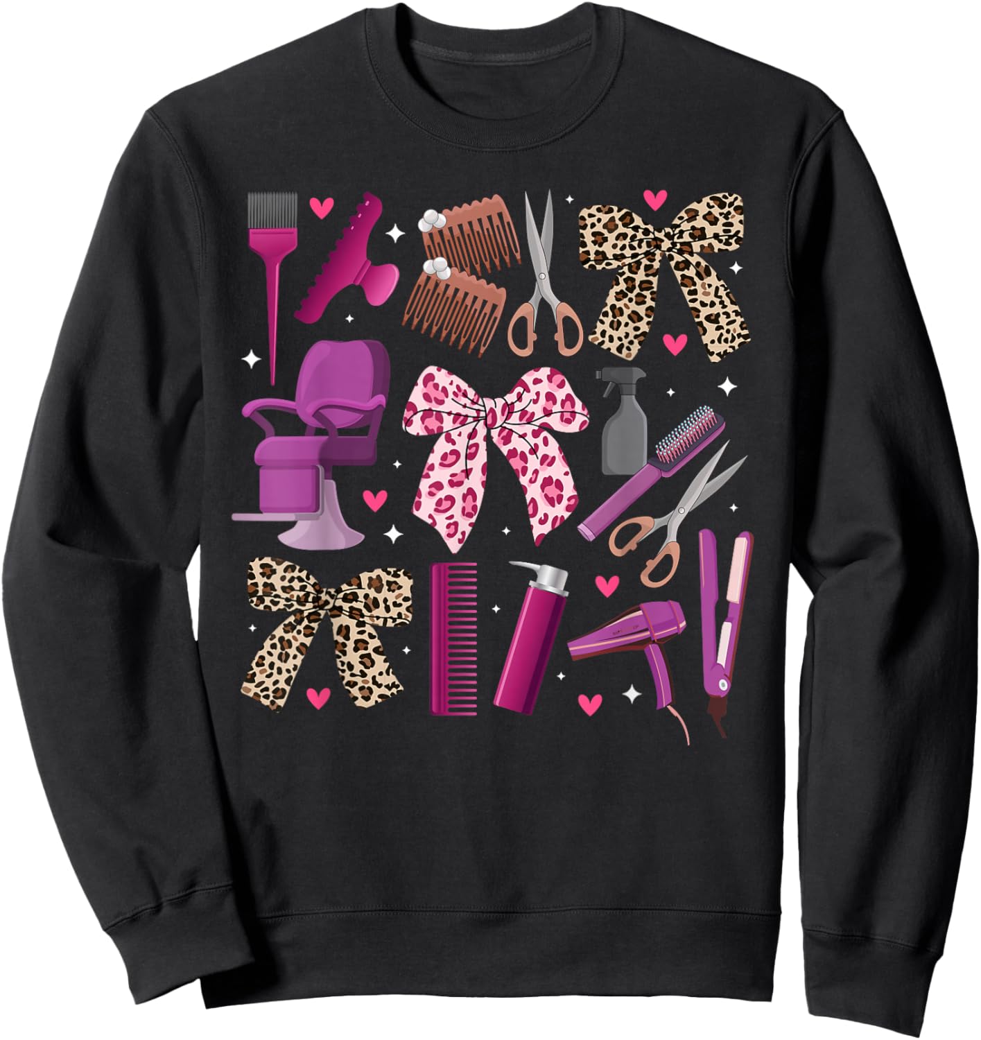 Hair Stylist Coquette Hair Dresser Hairstylist Hairdresser Sweatshirt - Sweatshirt | Black
