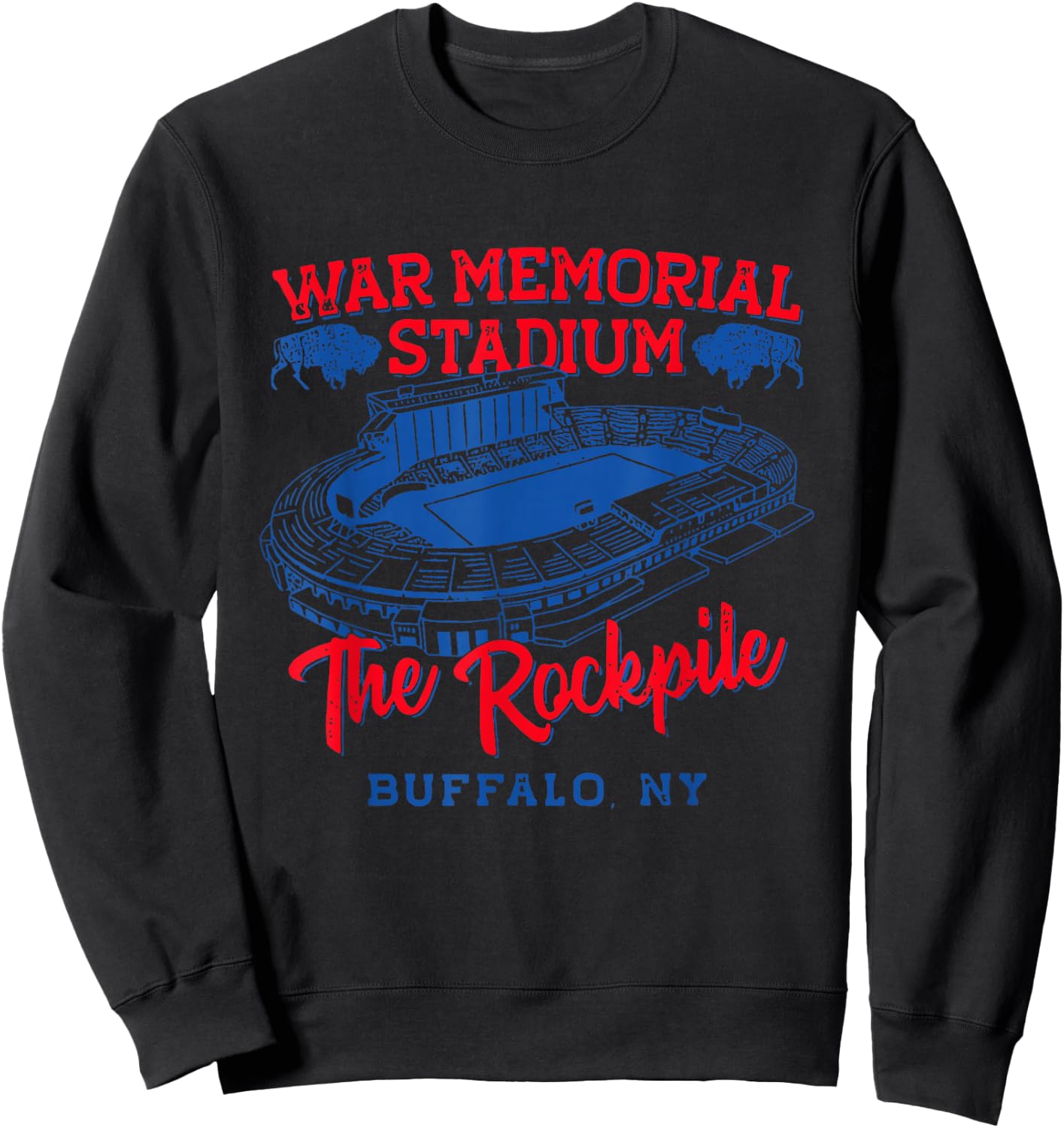 THE ROCKPILE Buffalo New York War Memorial Stadium NY Sweatshirt - Sweatshirt | Black