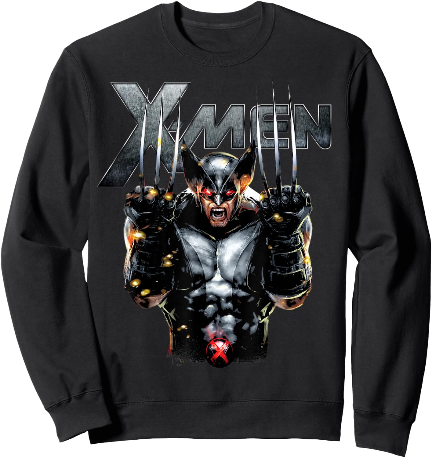 Marvel X-Men Wolverine Full Metal Razor Edge Graphic Sweatshirt - Sweatshirt | Black