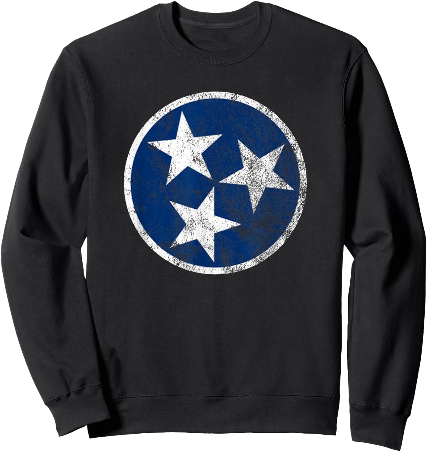 Tennessee State Flag Blue White Stars Traditional Sweatshirt - Sweatshirt | Black