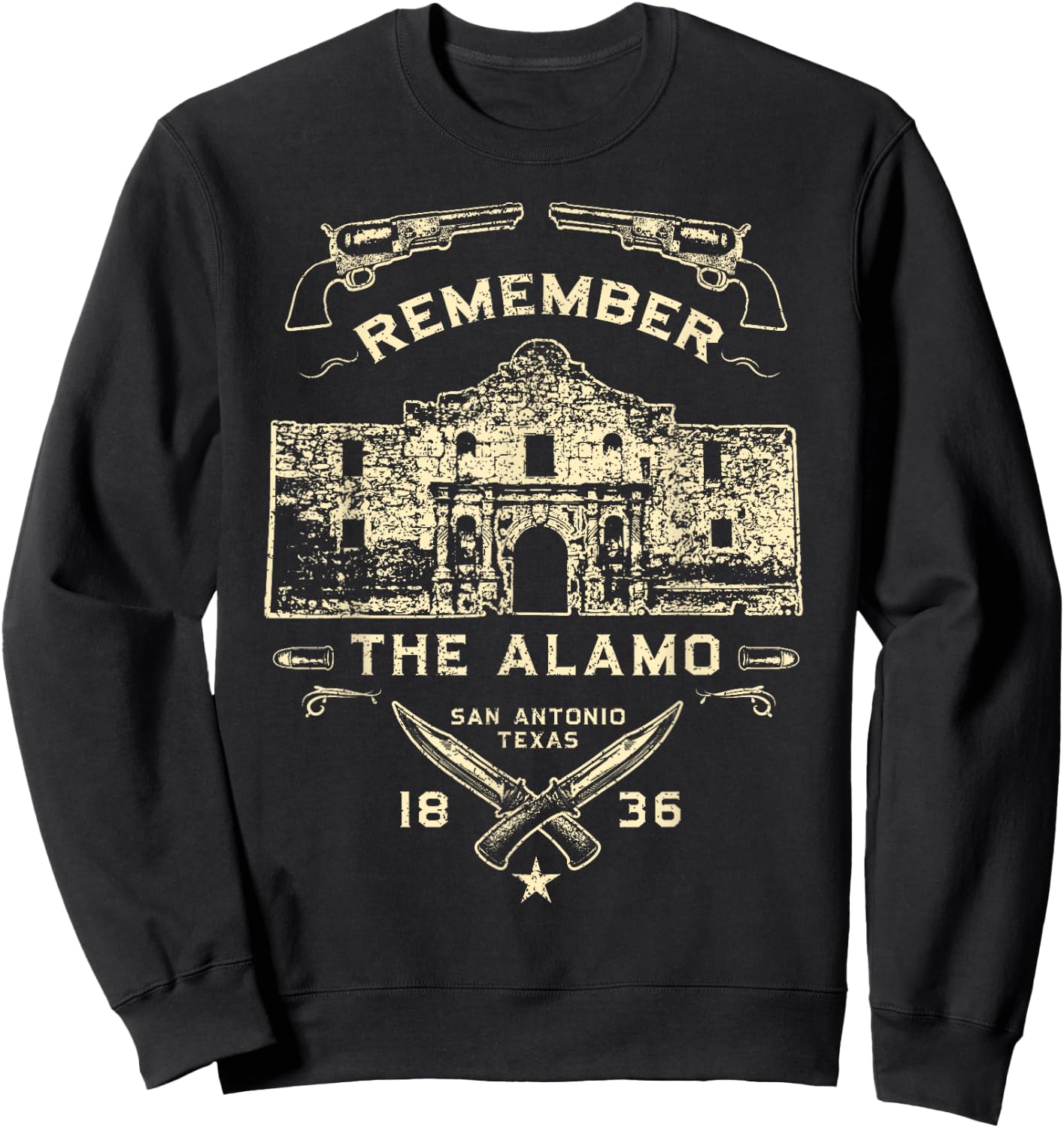 Texas Remember The Alamo San Antonio Pride Shirt Sweatshirt - Sweatshirt | Black